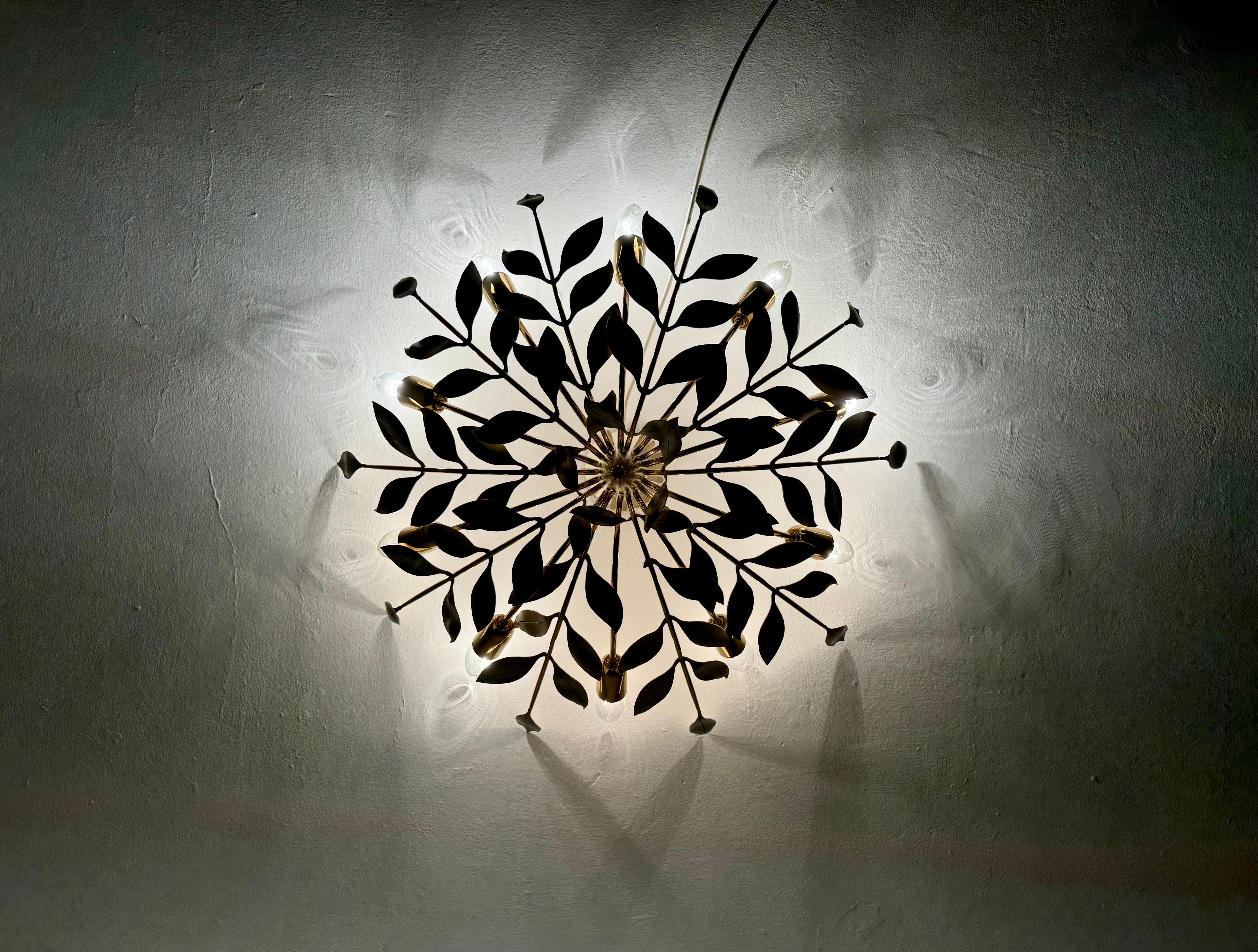 Flush Chandelier by Vereinigte Werkstätten München For Sale 6