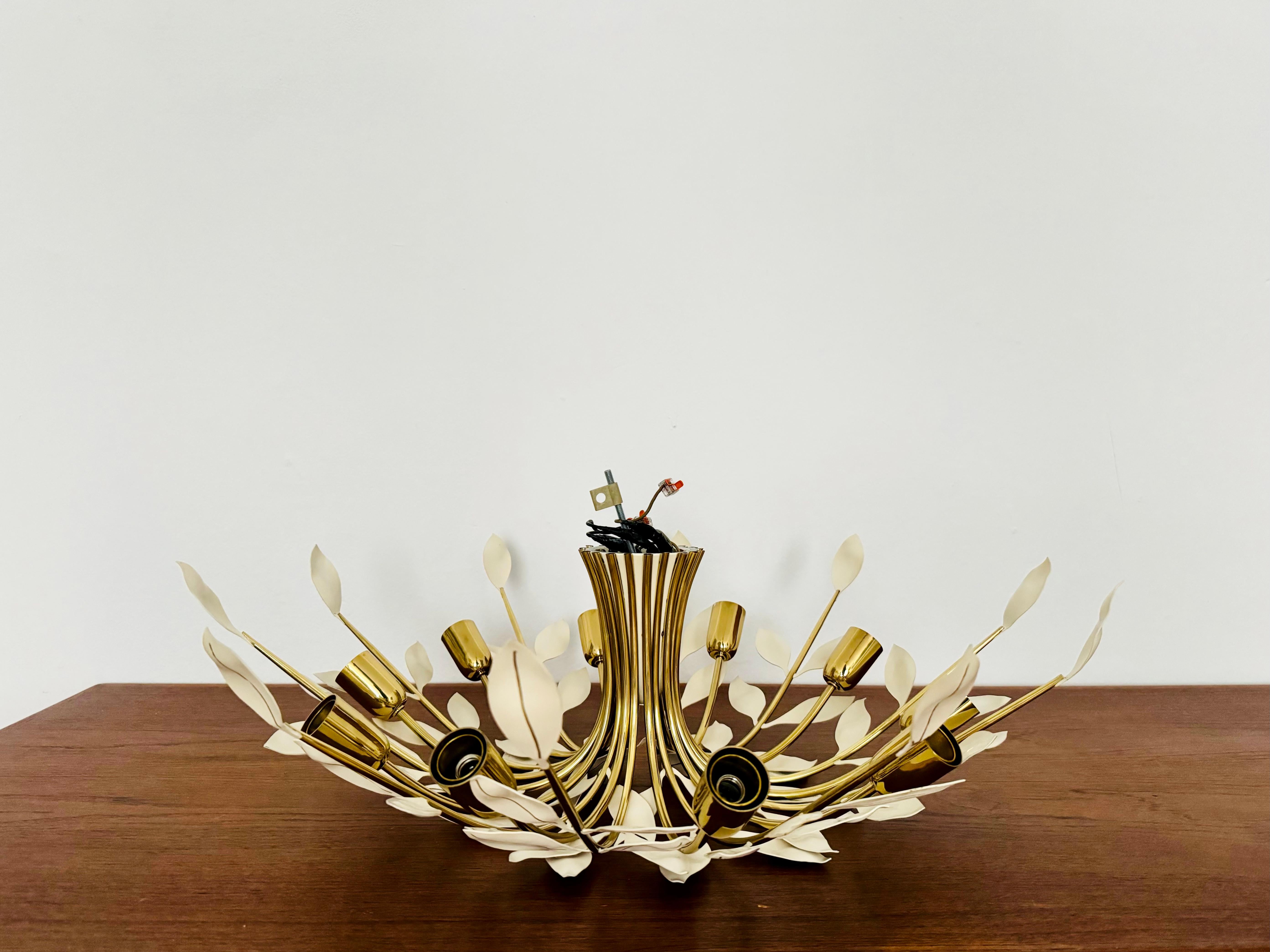 Flush Chandelier by Vereinigte Werkstätten München For Sale 9