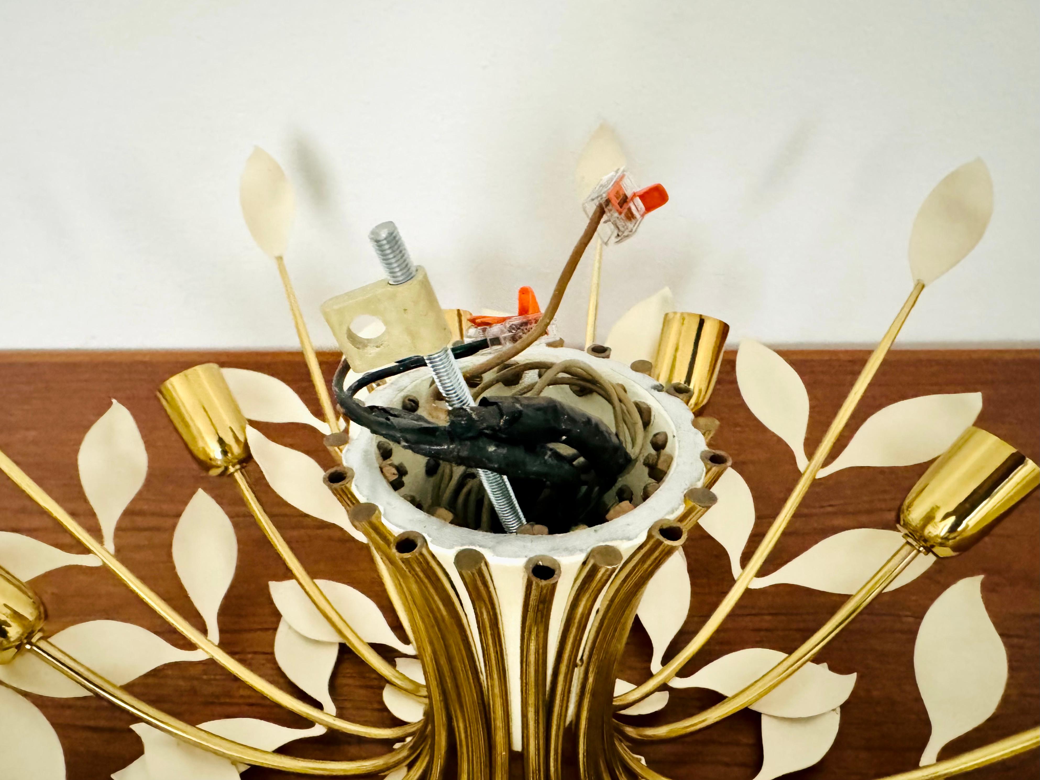 Flush Chandelier by Vereinigte Werkstätten München For Sale 11