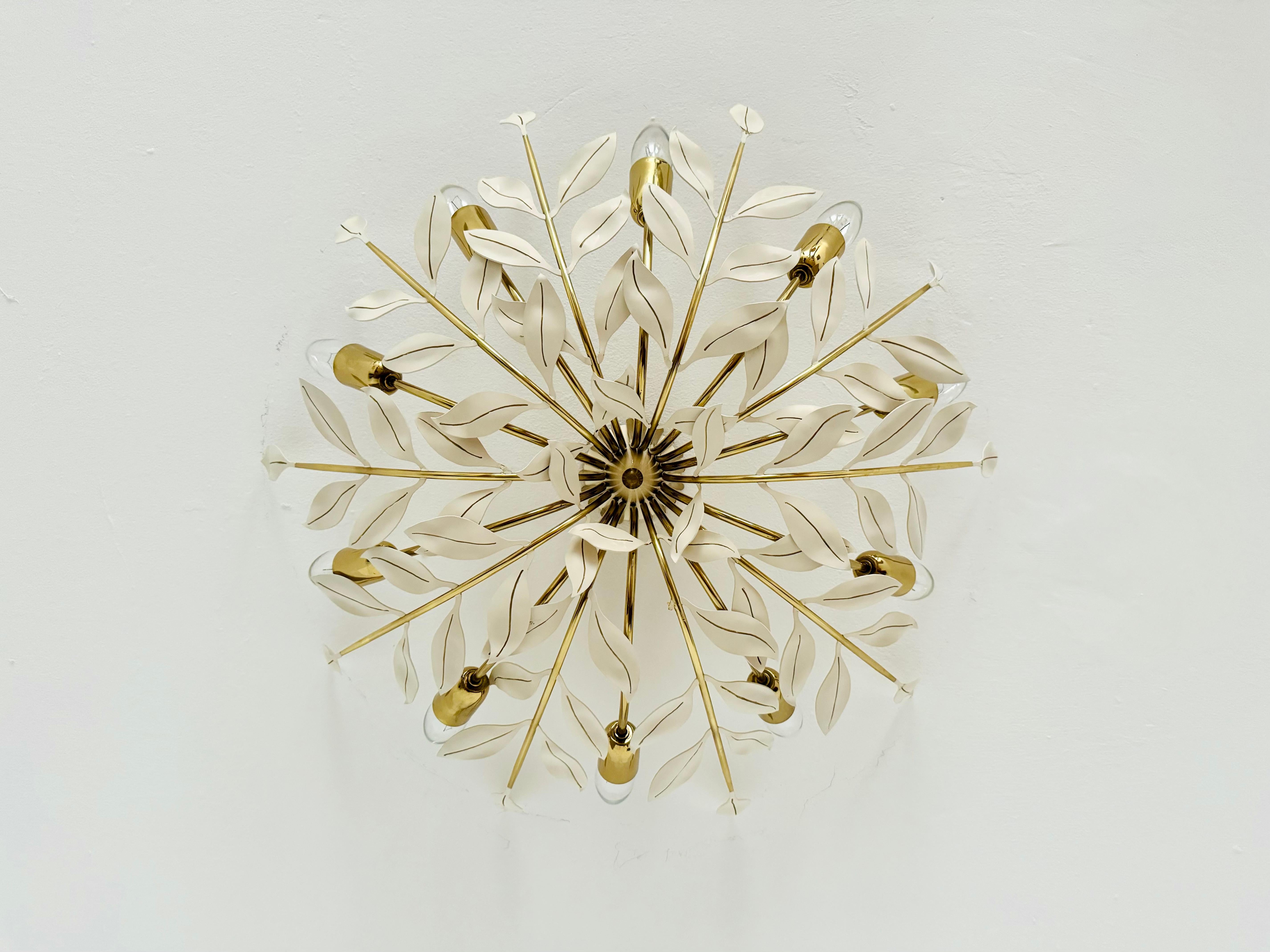 German Flush Chandelier by Vereinigte Werkstätten München For Sale