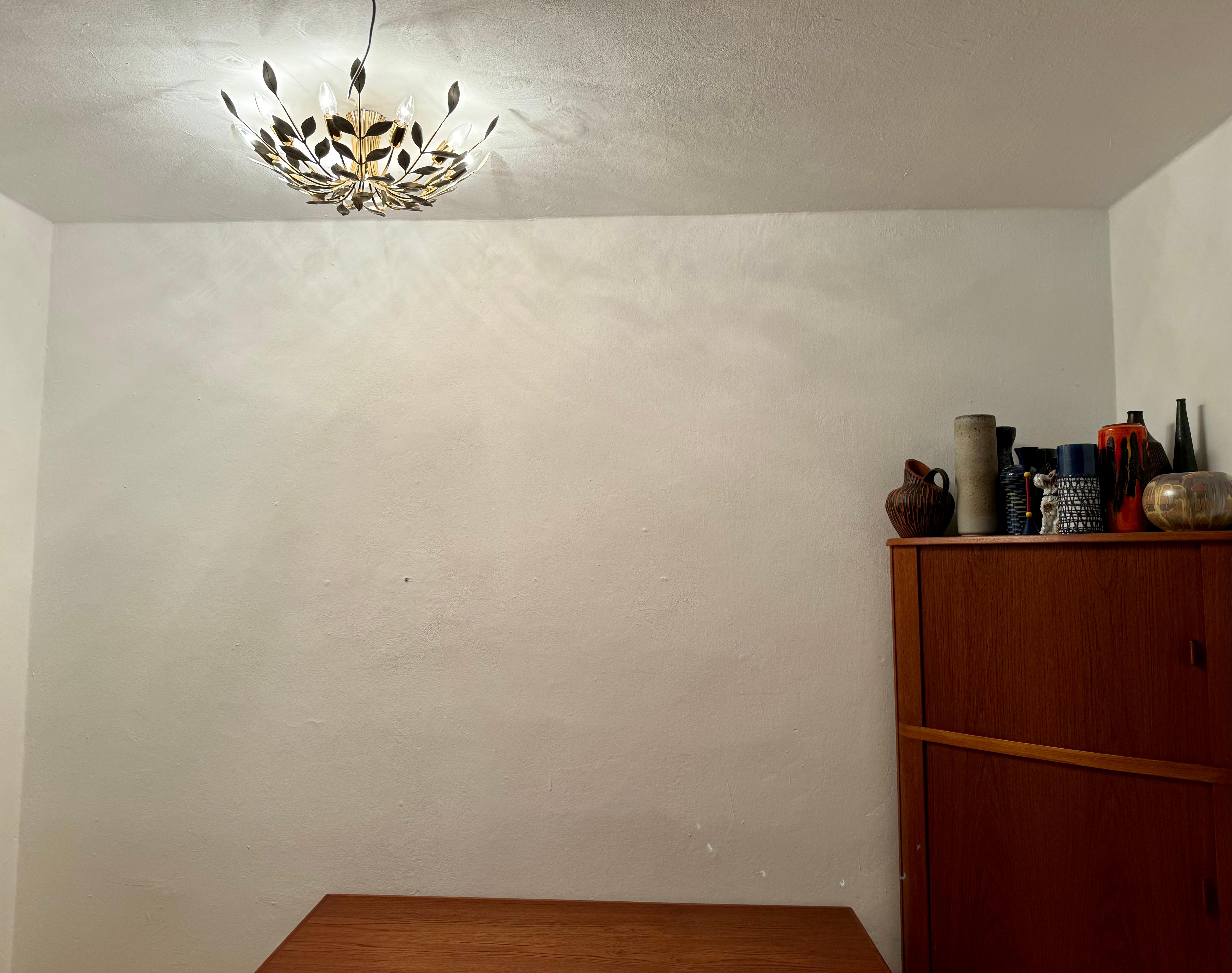 Flush Chandelier by Vereinigte Werkstätten München For Sale 1