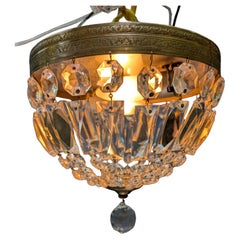 Apparecchio ad incasso in ottone e cristallo