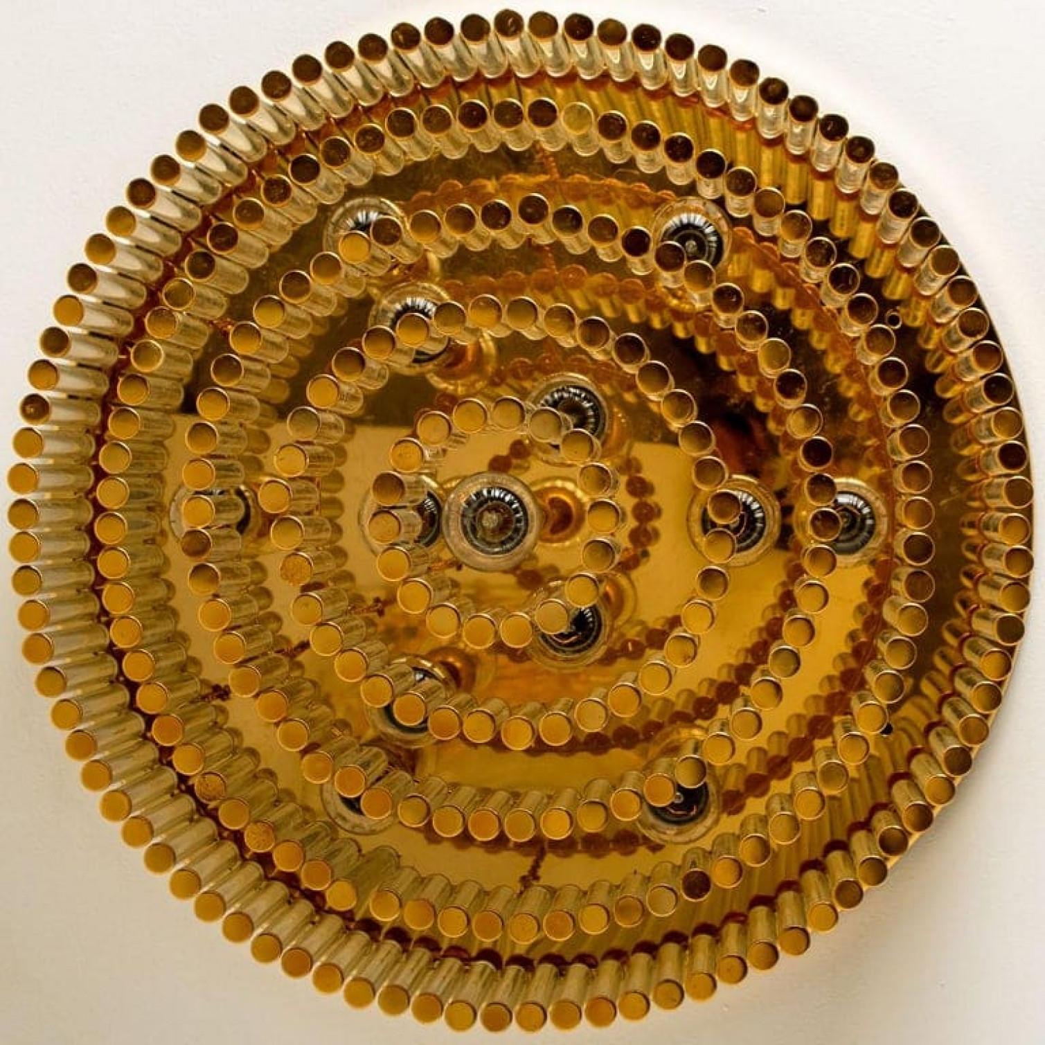 Monture encastrée C. Palme en laiton et cristal, 1970 en vente 8