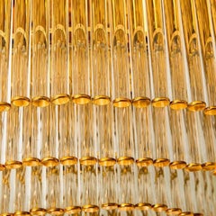 Lampada ad incasso di C.Palme in ottone e cristallo, anni '70