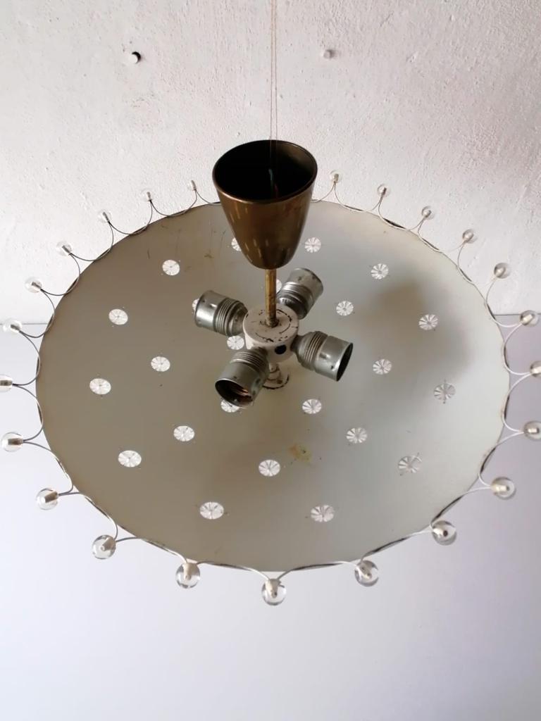 White Metal Ceiling Lamp by Emil Stejnar for Rubert Nikoll, 1950s, Austria 1