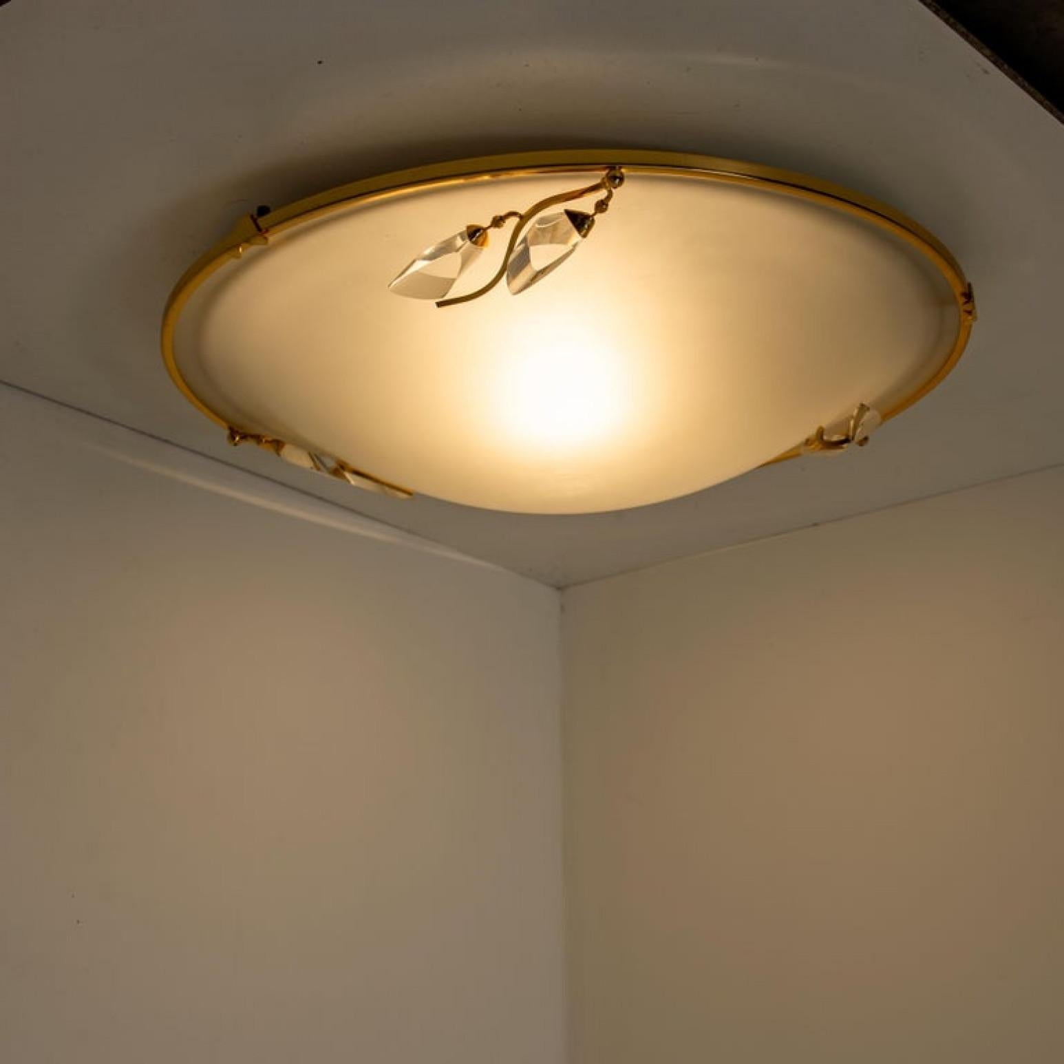 Mid-Century Modern Flush Mount by Stilkronen, Italy, 1970s For Sale