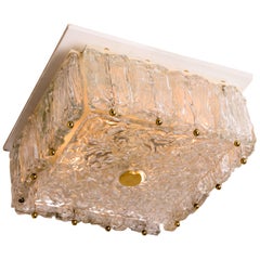 Flush Mount de Vereinigte Werkstätten Detalles de cristal y latón, años 60