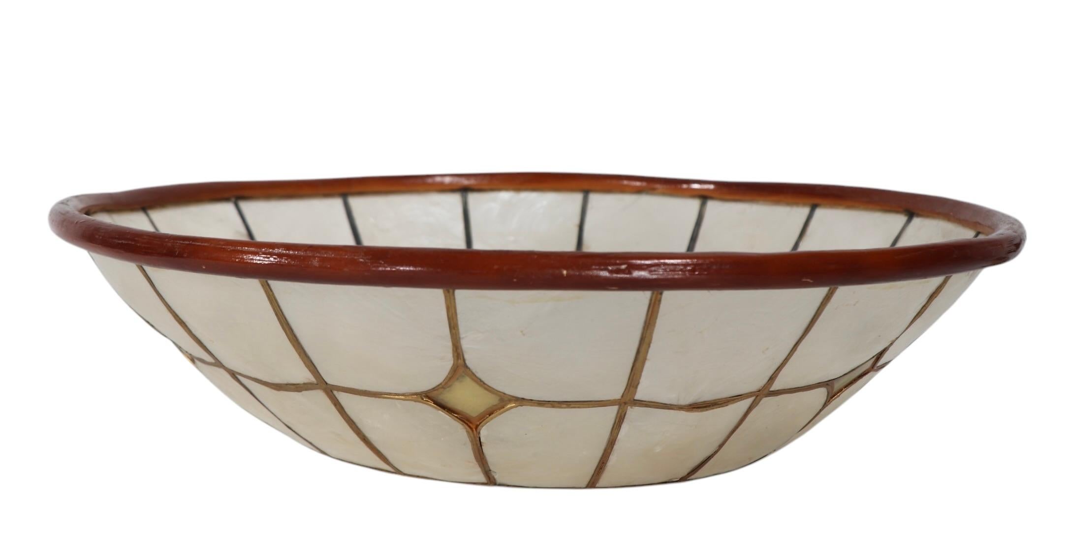 Flush Mount Capiz Shell Chandelier Light Fixture 9
