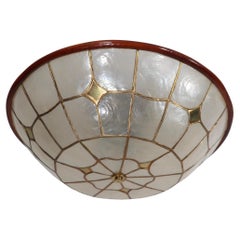 Flush Mount Capiz Shell Chandelier Light Fixture