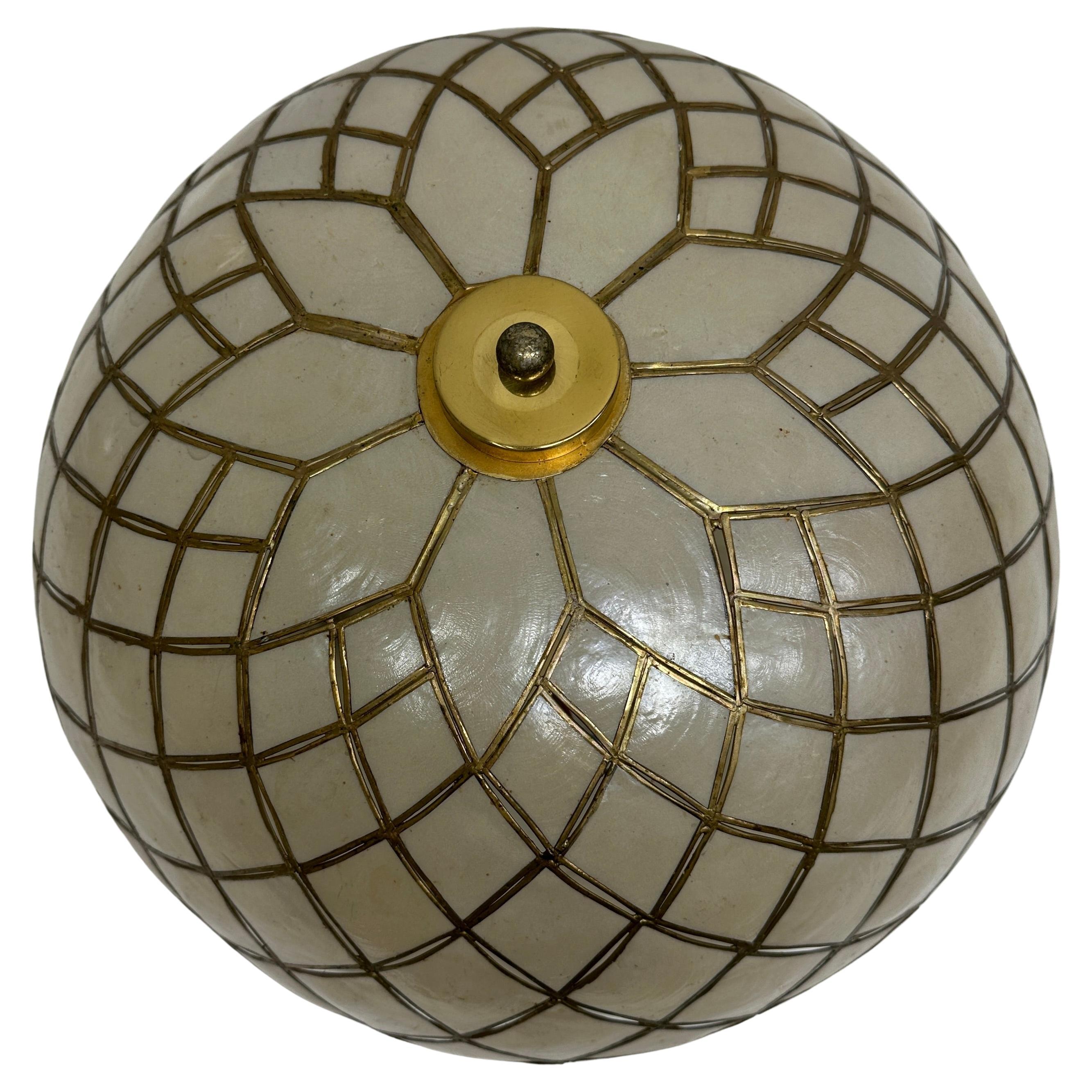 Flush Mount Ceiling Lamp Boho Flower Power Style, 1960s, Germany