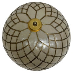 Flush Mount Ceiling Lamp Boho Flower Power Style, 1960s, Germany