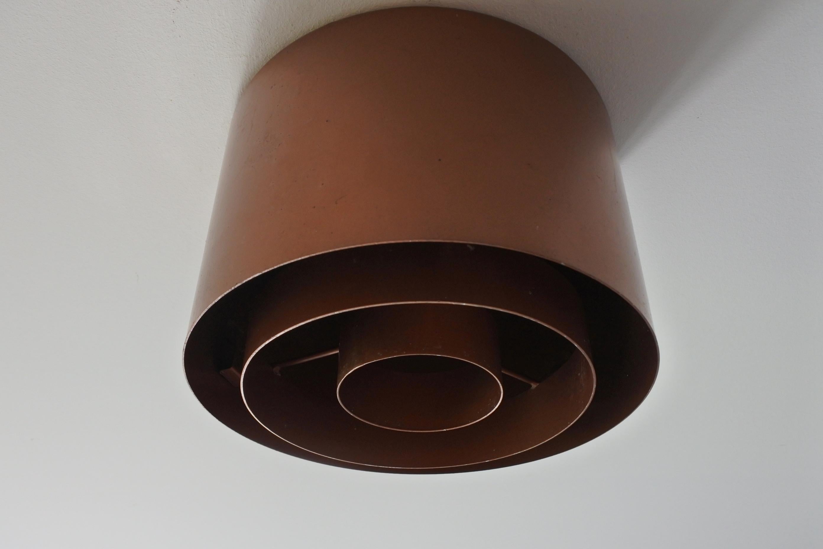 Lacquered Flush Mount Ceiling Lamp by Idman, Finland, 1960s
