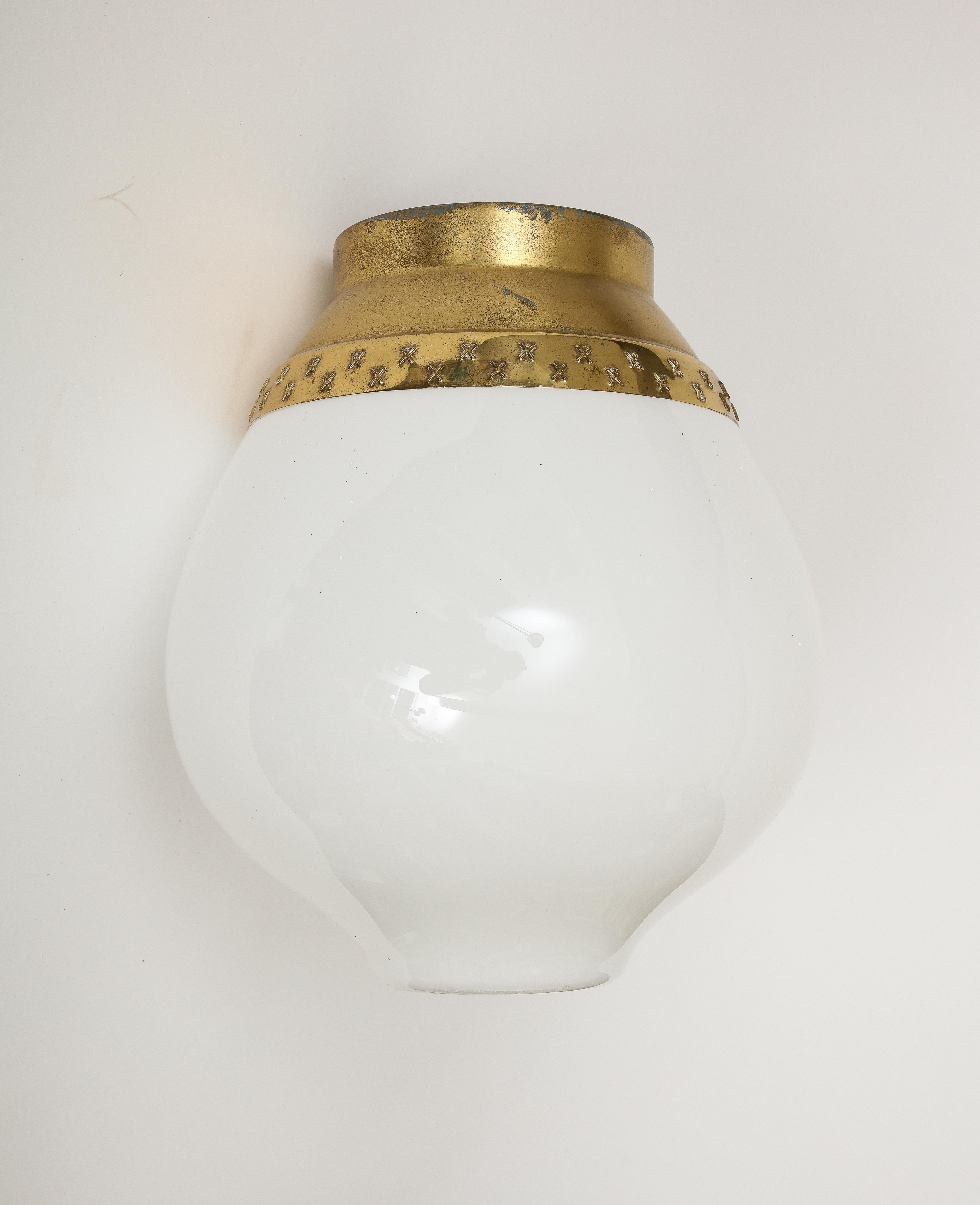Flush Mount Ceiling Lamp by Lisa Johansson Pape, Finland, c. 1950 In Good Condition For Sale In New York City, NY