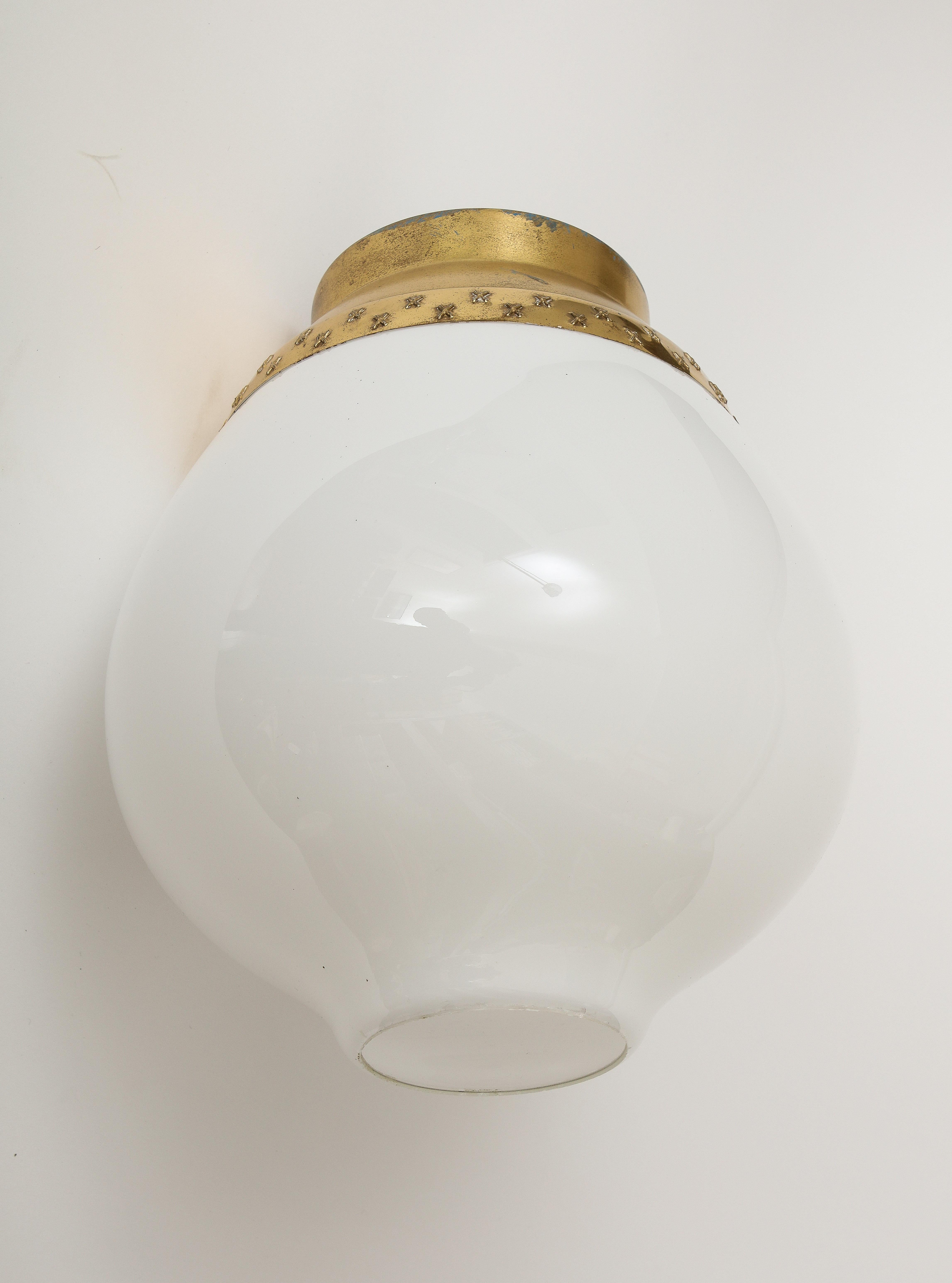 Mid-20th Century Flush Mount Ceiling Lamp by Lisa Johansson Pape, Finland, c. 1950 For Sale