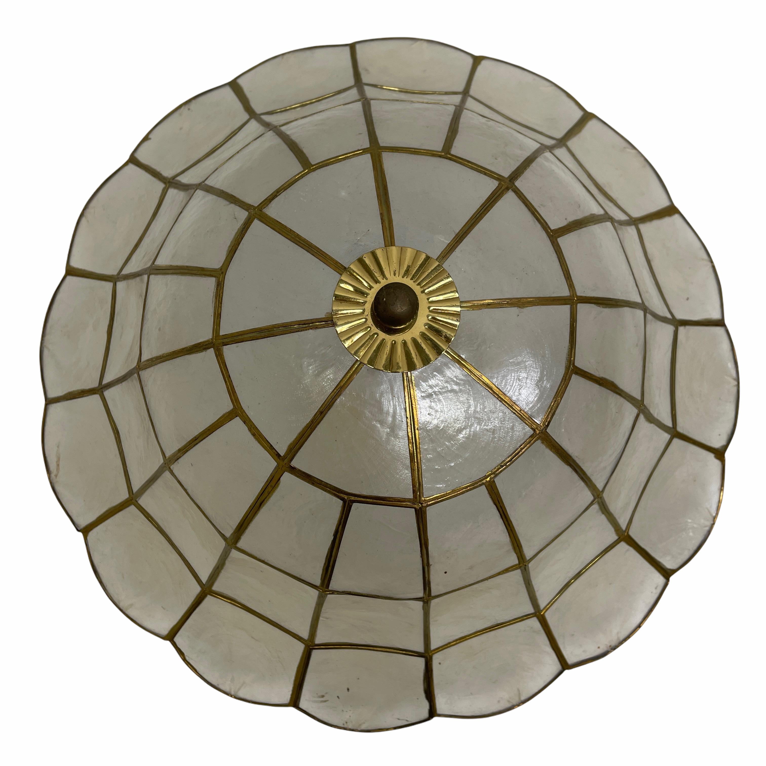 A gorgeous flush mount. The flush mount requires two European E27 Edison bulbs, each up to 60 watts. A nice addition to any room.