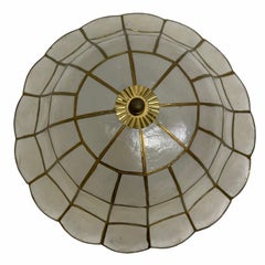 Flush Mount Ceiling Lamp Flower Power Style, 1960s, Italy