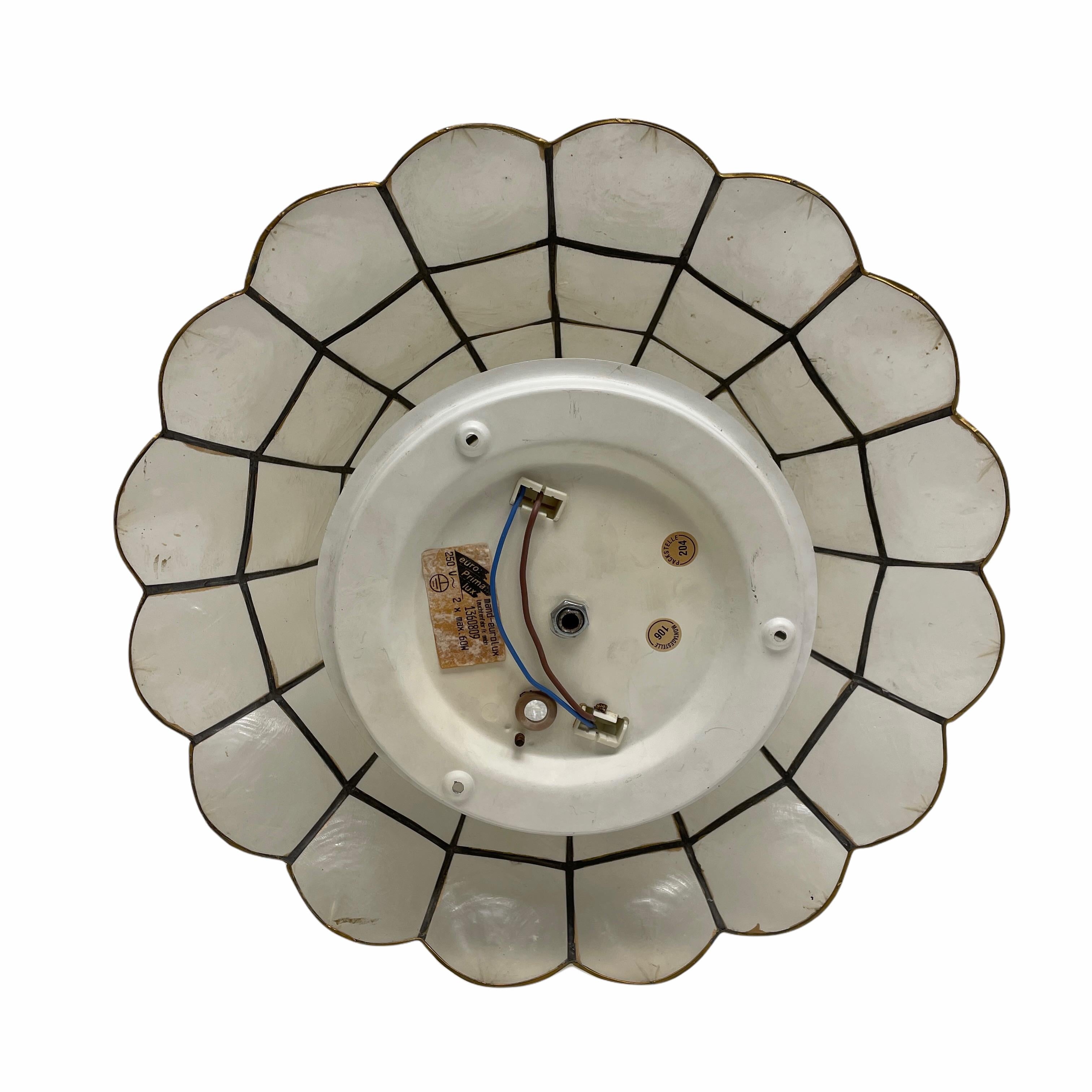 Flush Mount Ceiling Lamp Flower Power Style, 1960s, Italy For Sale 1