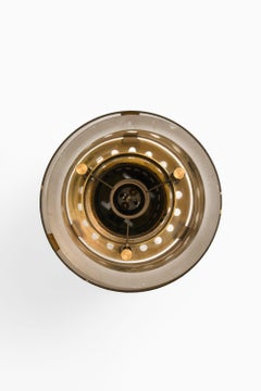 Flush Mount / Ceiling Lamp in Brass and Glass by Kay Kørbing, 1960's