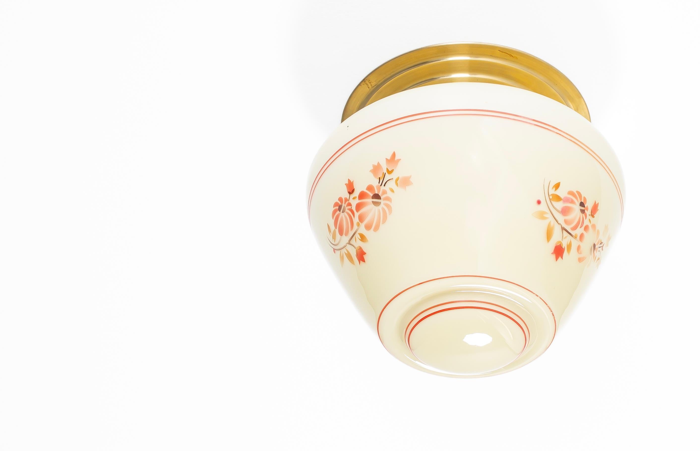 Scandinavian Flush Mount Ceiling Light, 1950s For Sale
