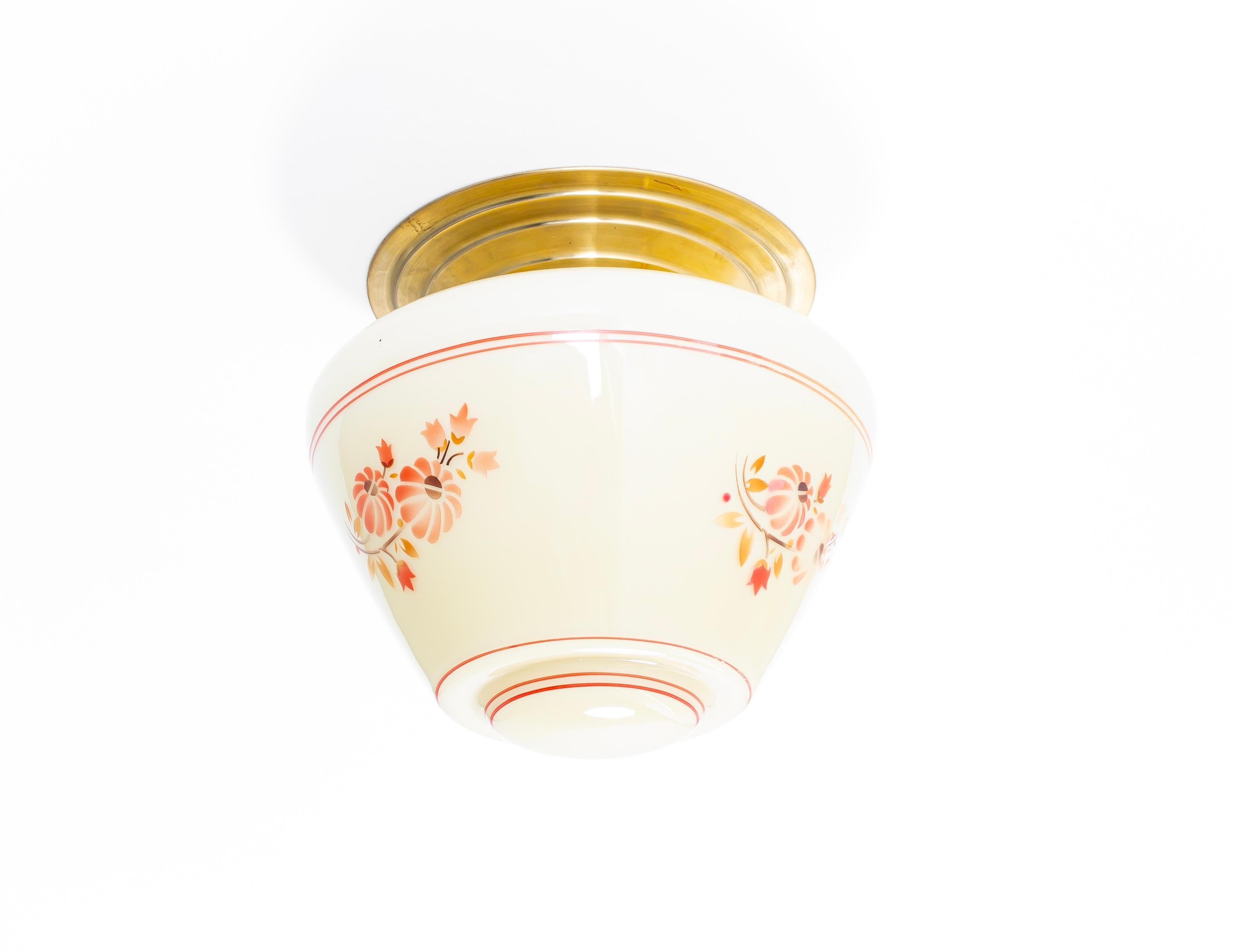 Mid-20th Century Flush Mount Ceiling Light, 1950s For Sale