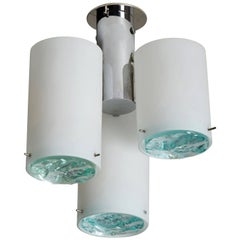 Flush Mount Ceiling Light Attributed to Max Ingrand for Fontana Arte
