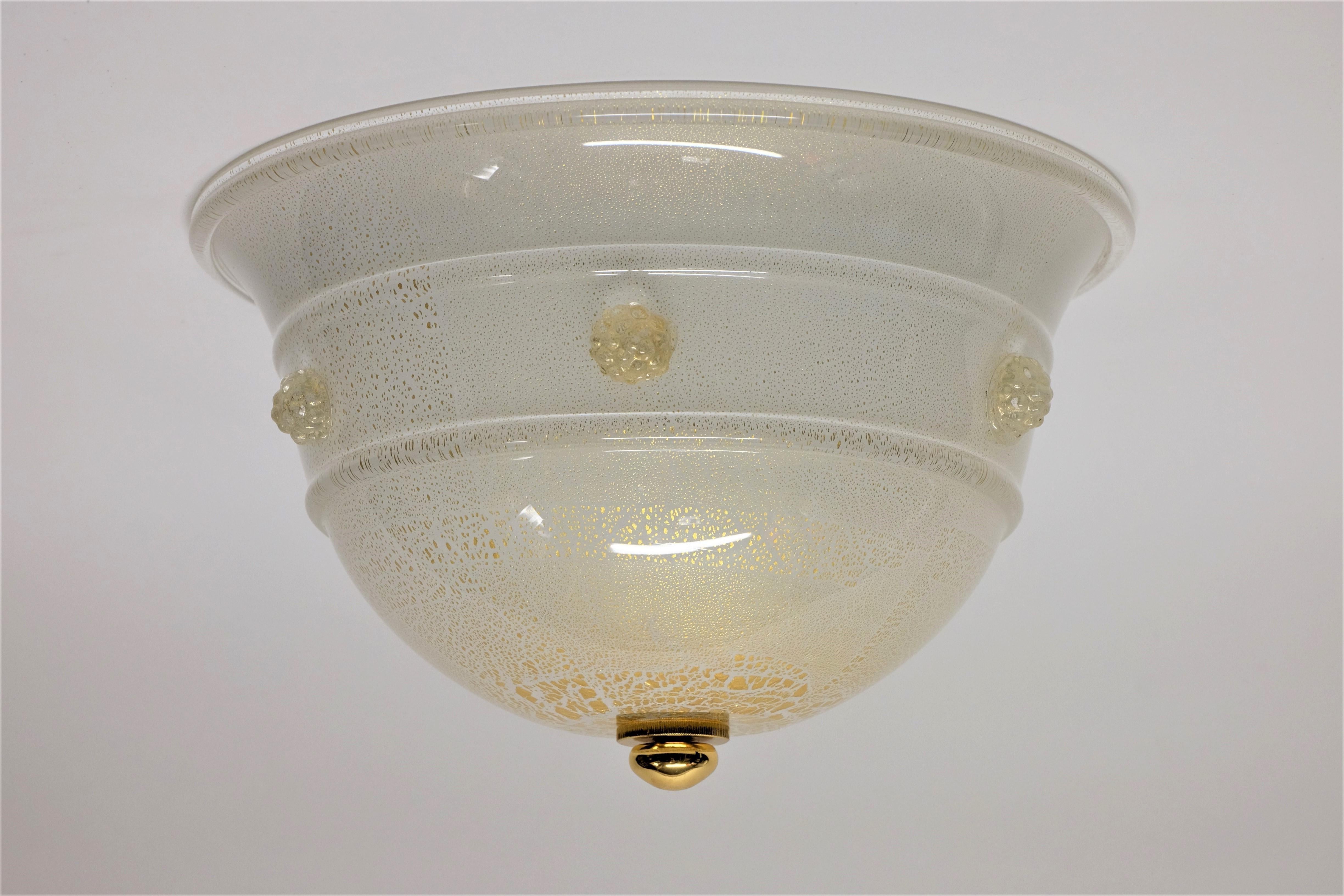 Flush Mount Ceiling Light Barovier & Toso Glass Lamp  In Excellent Condition For Sale In München, BY