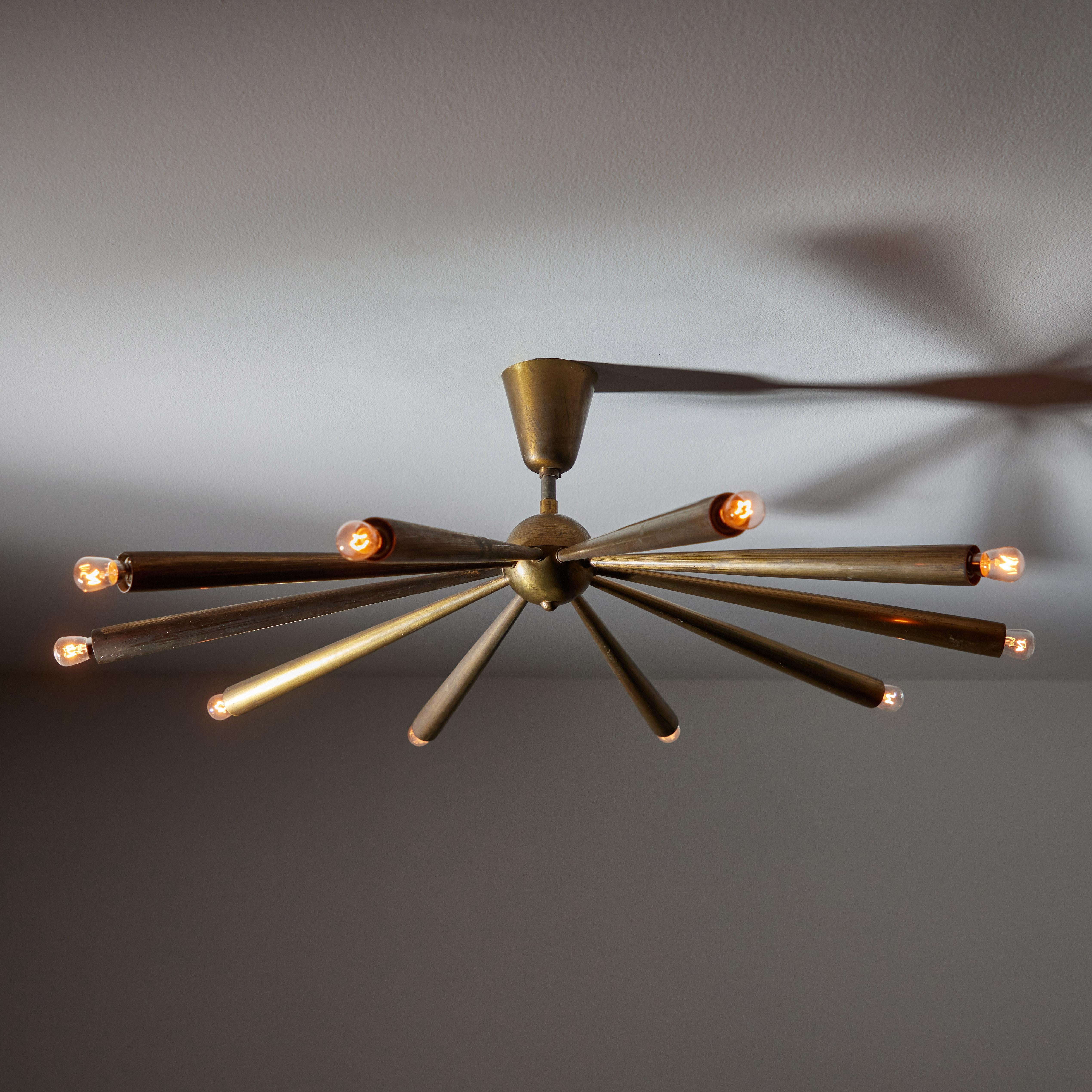 Mid-Century Modern Flush Mount Ceiling Light by Angelo Lelli for Arredoluce