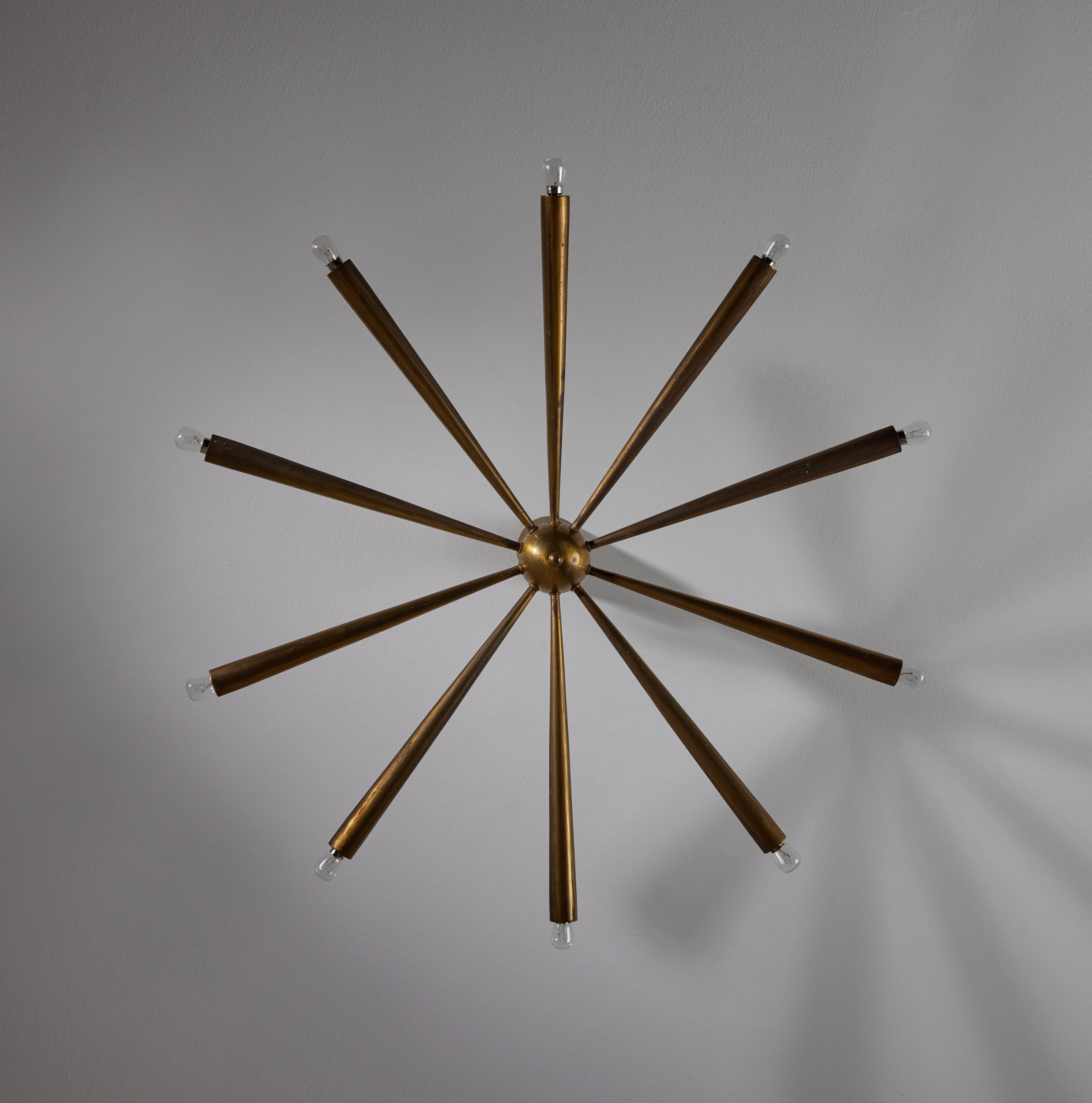 Flush Mount Ceiling Light by Angelo Lelli for Arredoluce In Good Condition In Los Angeles, CA