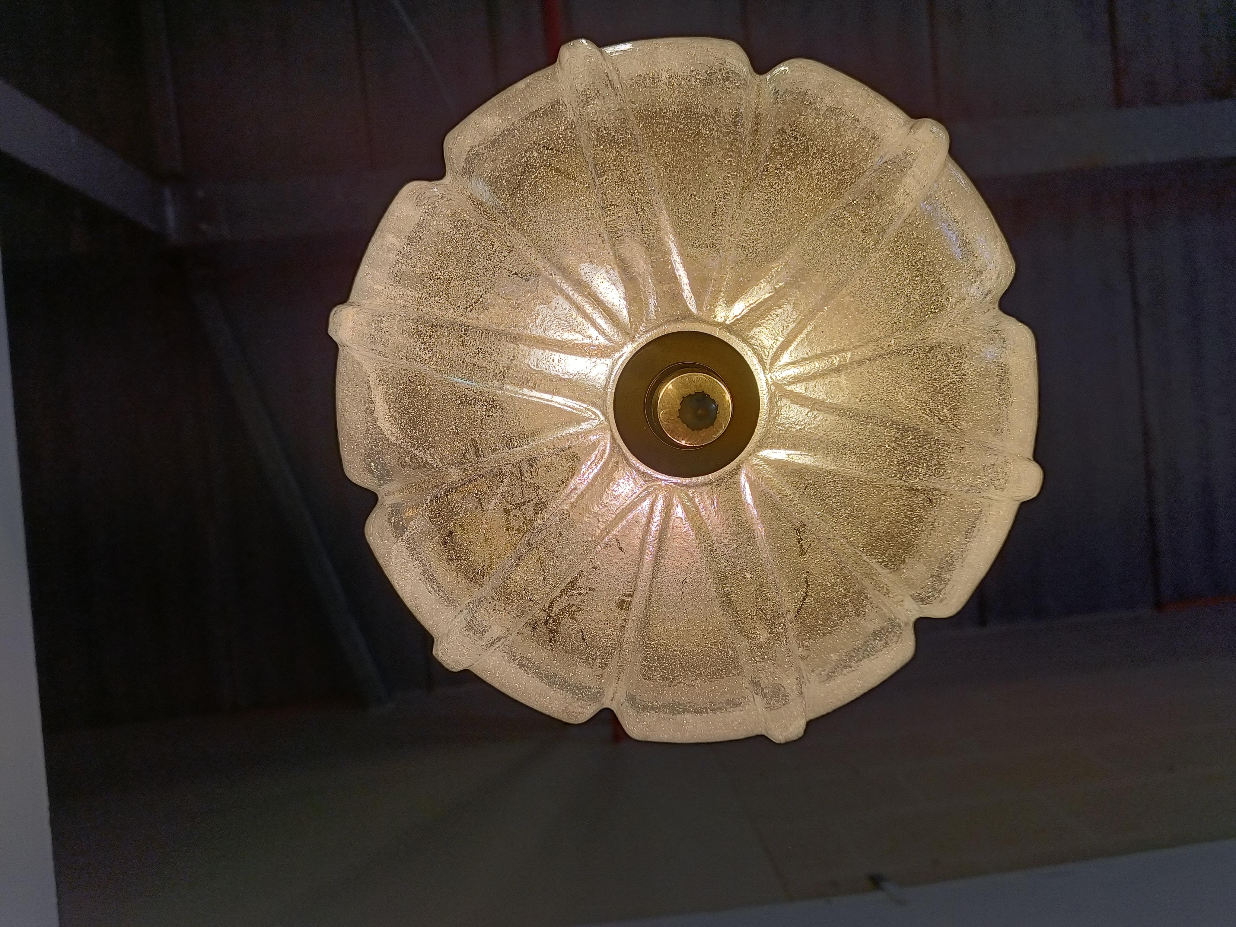 Flush mount ceiling light by Glashutte Limburg, 1960s For Sale 3