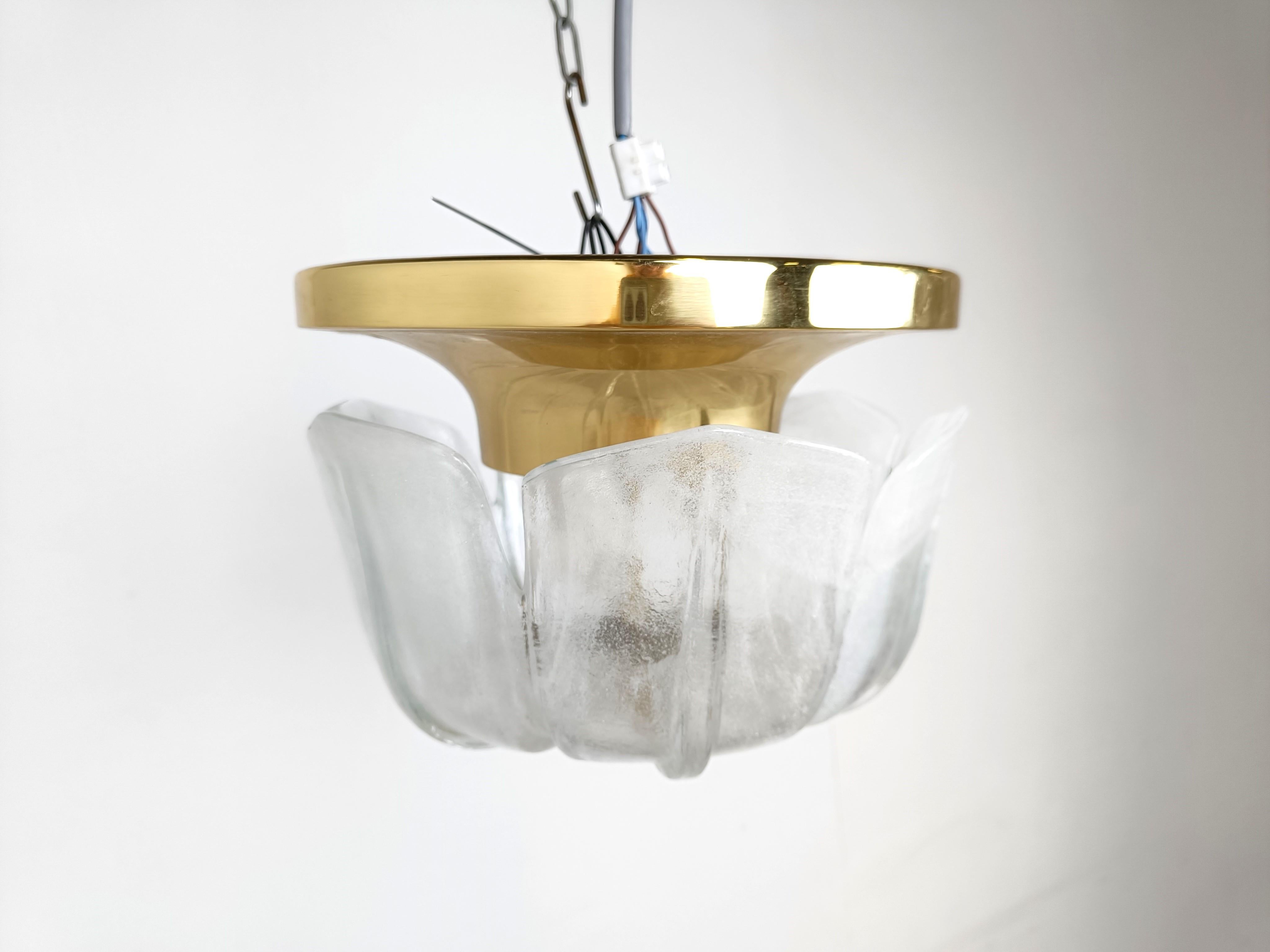 Flush mount ceiling light by Glashutte Limburg, 1960s In Good Condition For Sale In HEVERLEE, BE