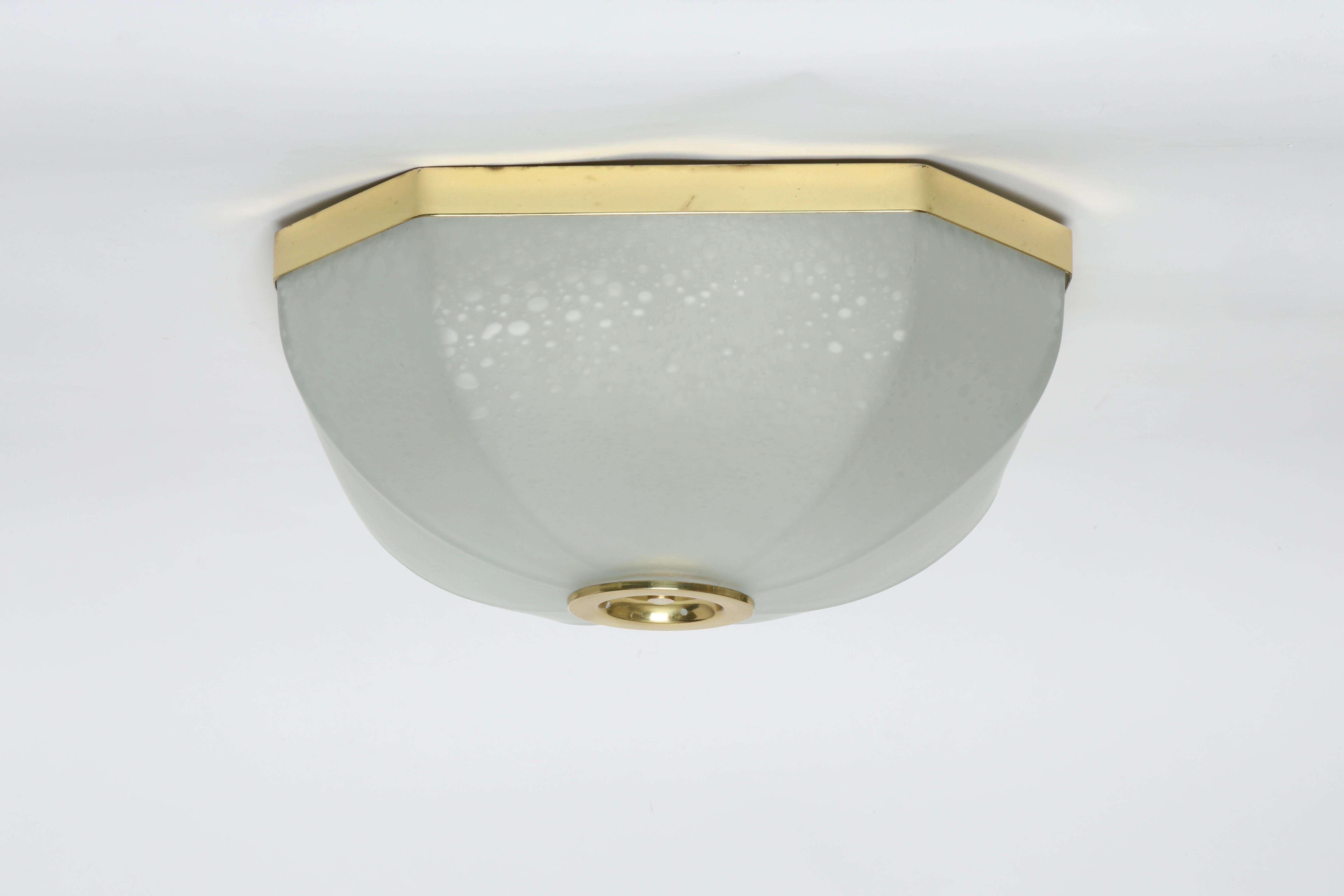 Mid-20th Century Flush Mount Ceiling Light by Lumi, circa 1950s For Sale
