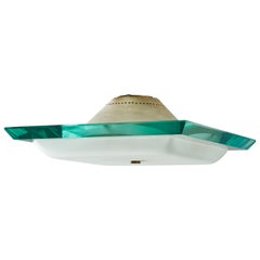 Model 1990 Flush Mount Ceiling Light by Max Ingrand for Fontana Arte