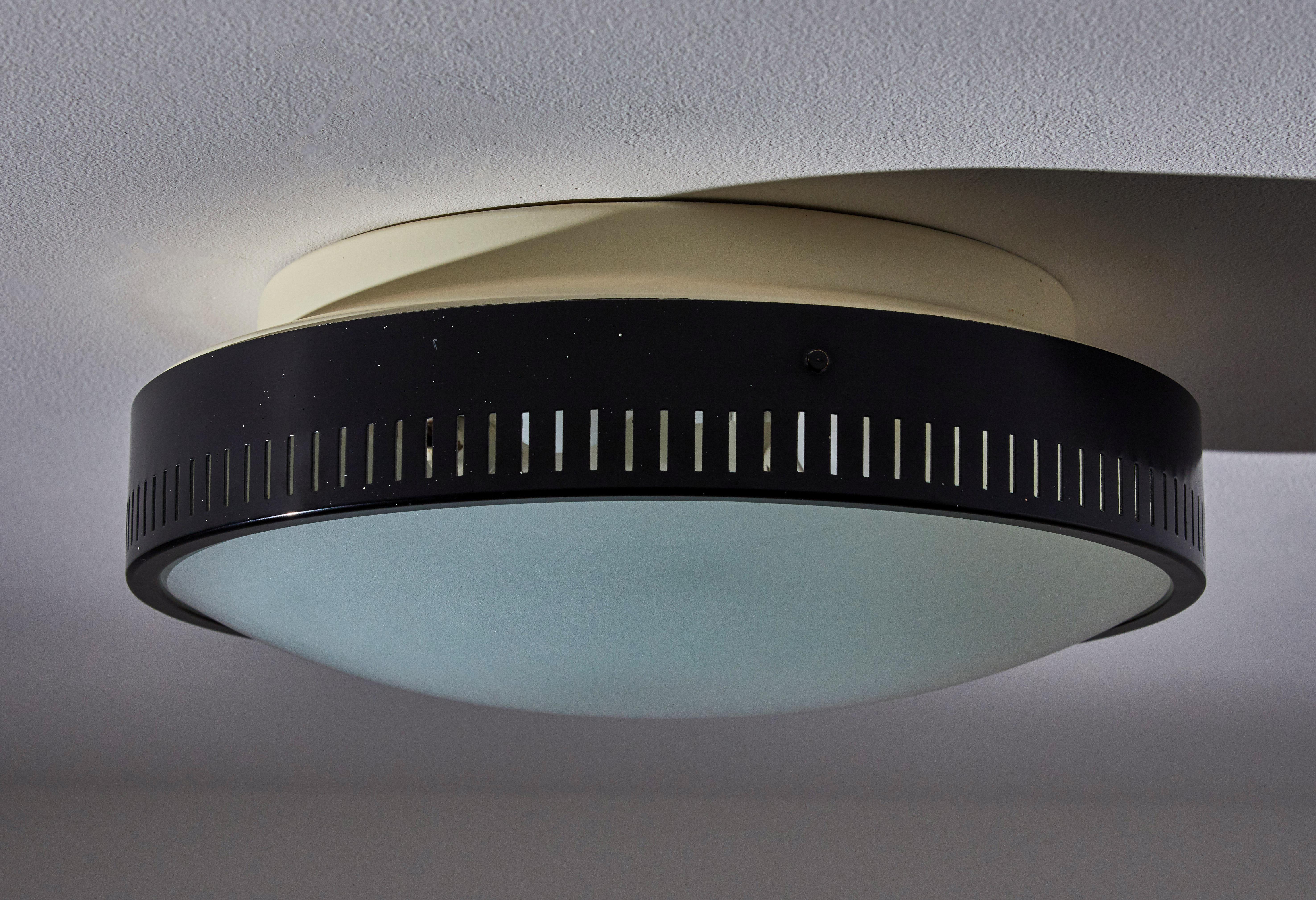 Enameled Flush Mount Ceiling Light by Stilnovo