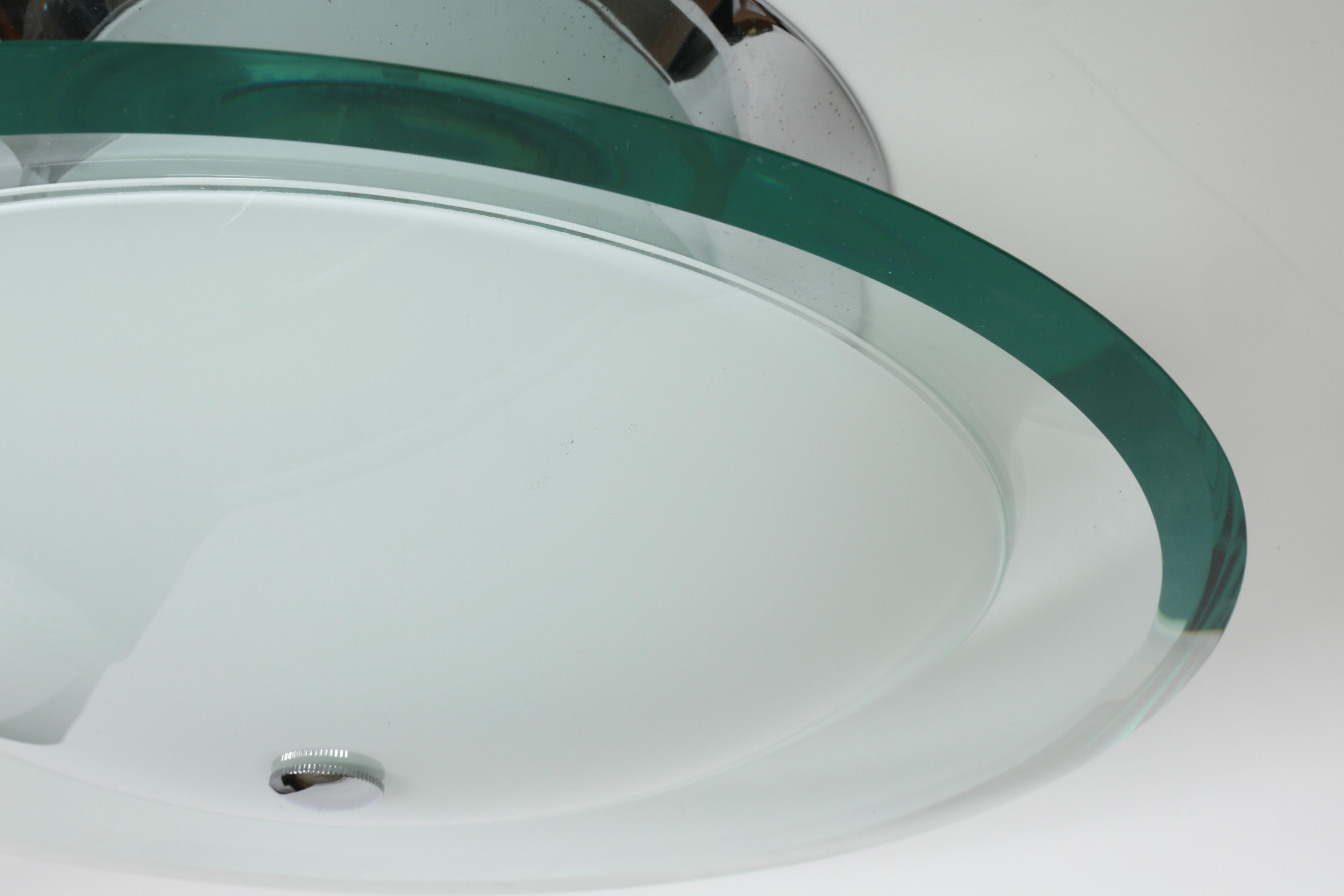 Flush Mount Ceiling Light in the Style of Fontana Arte For Sale 5