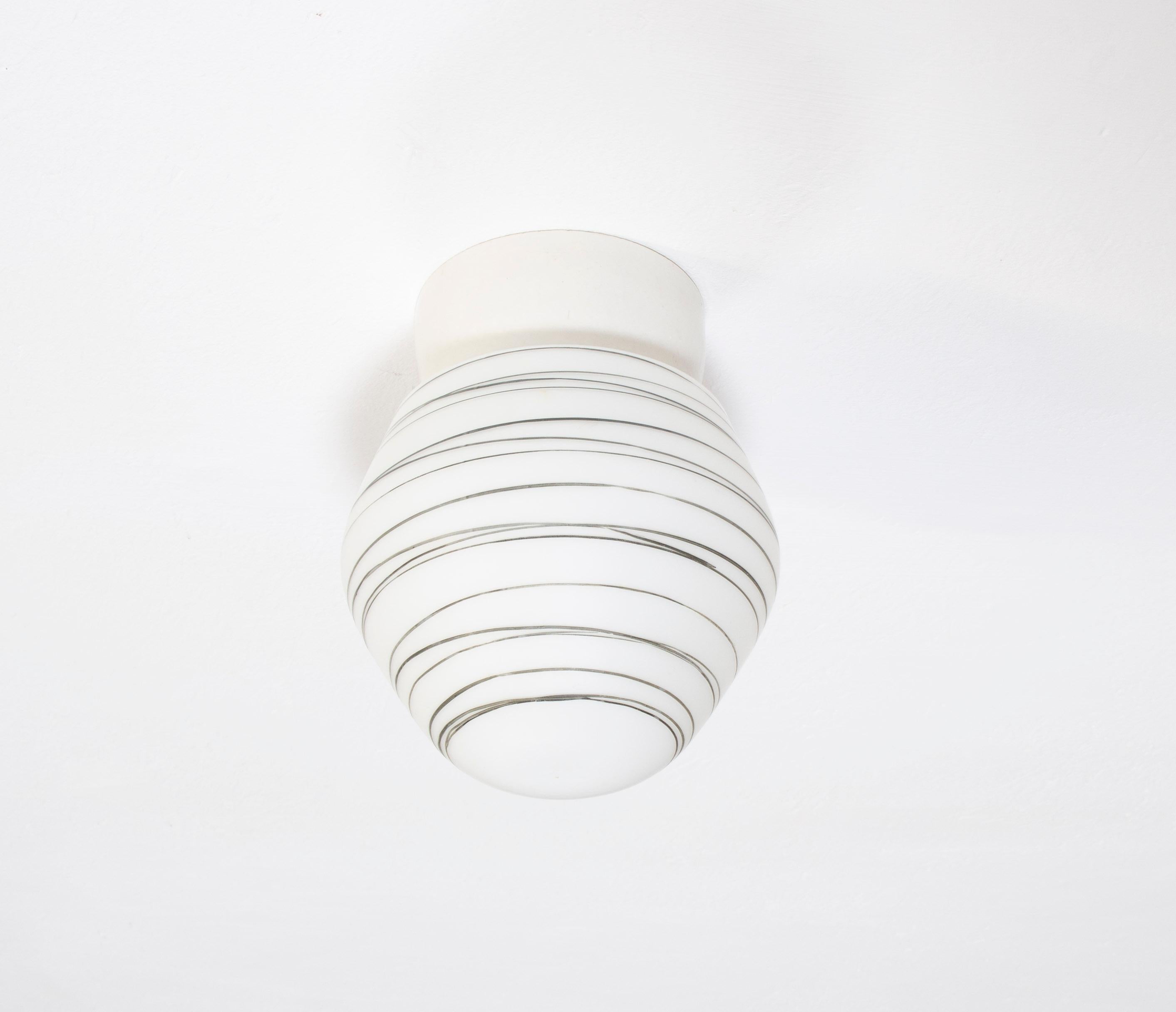 Flush Mount Ceiling Light, Norway, 1950s In Good Condition For Sale In Oslo, NO