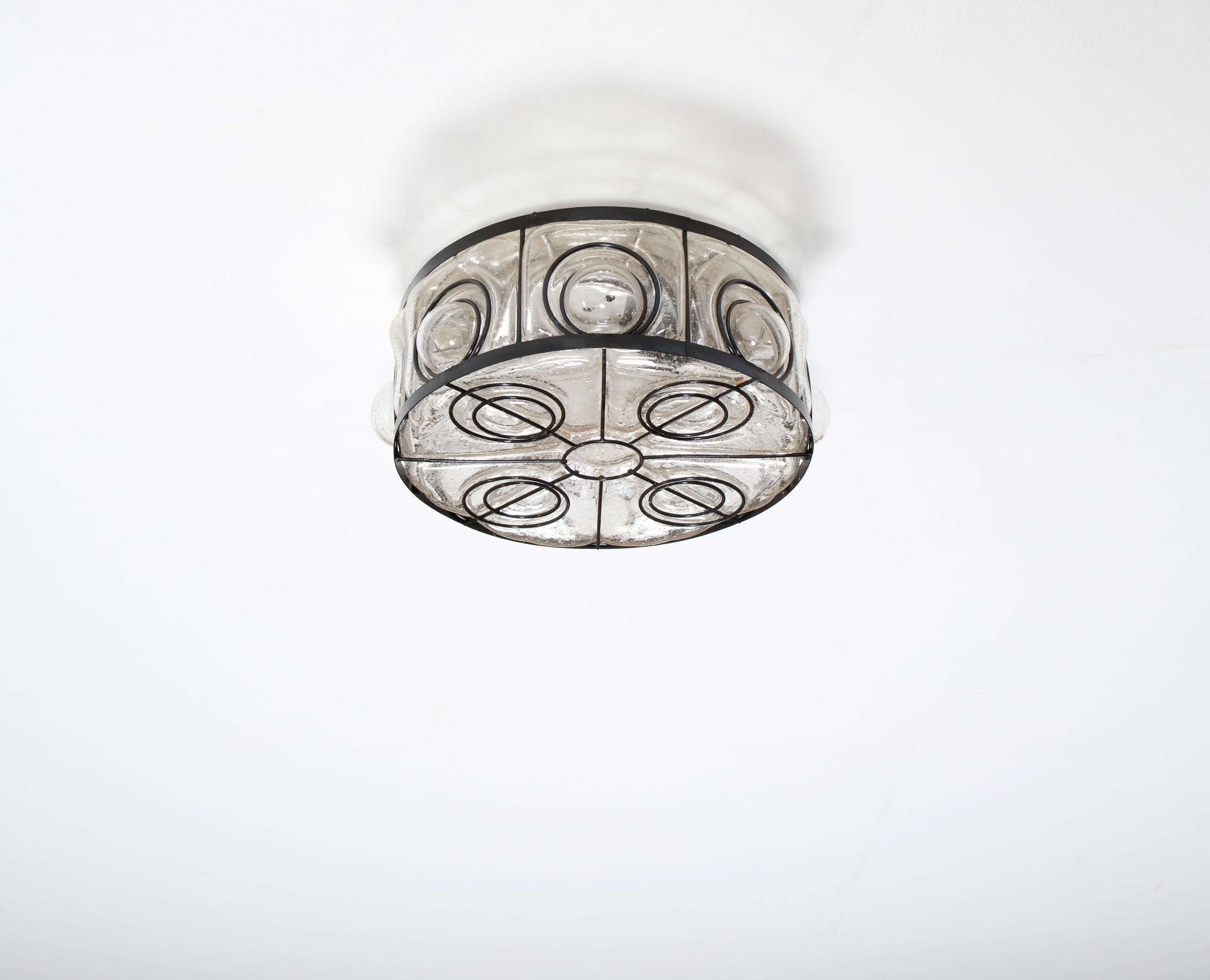 Scandinavian Flush Mount Ceiling Light, Norway, 1950s