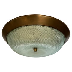 Fontana Arte style flush mount ceiling light, Italy 1960s