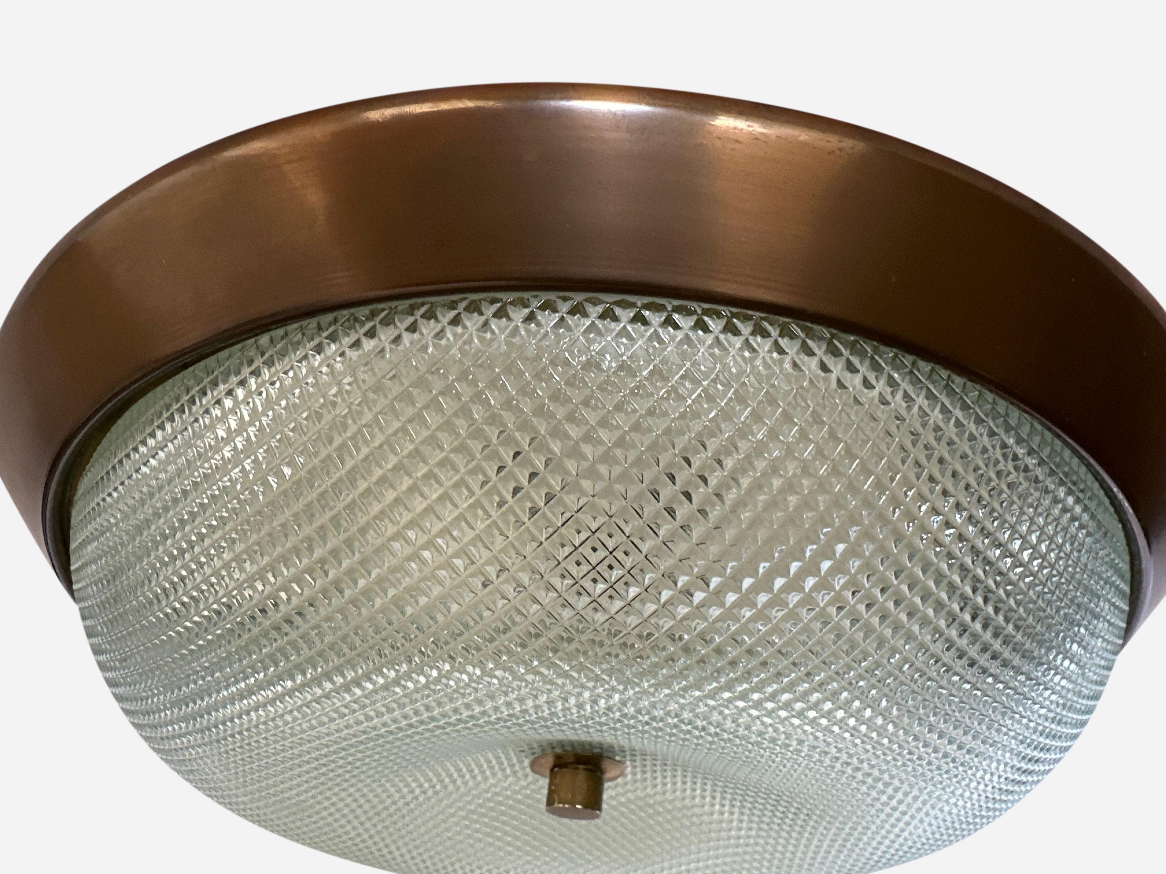 Mid-20th Century Flush Mount Ceiling Lights, Italy 1960s For Sale