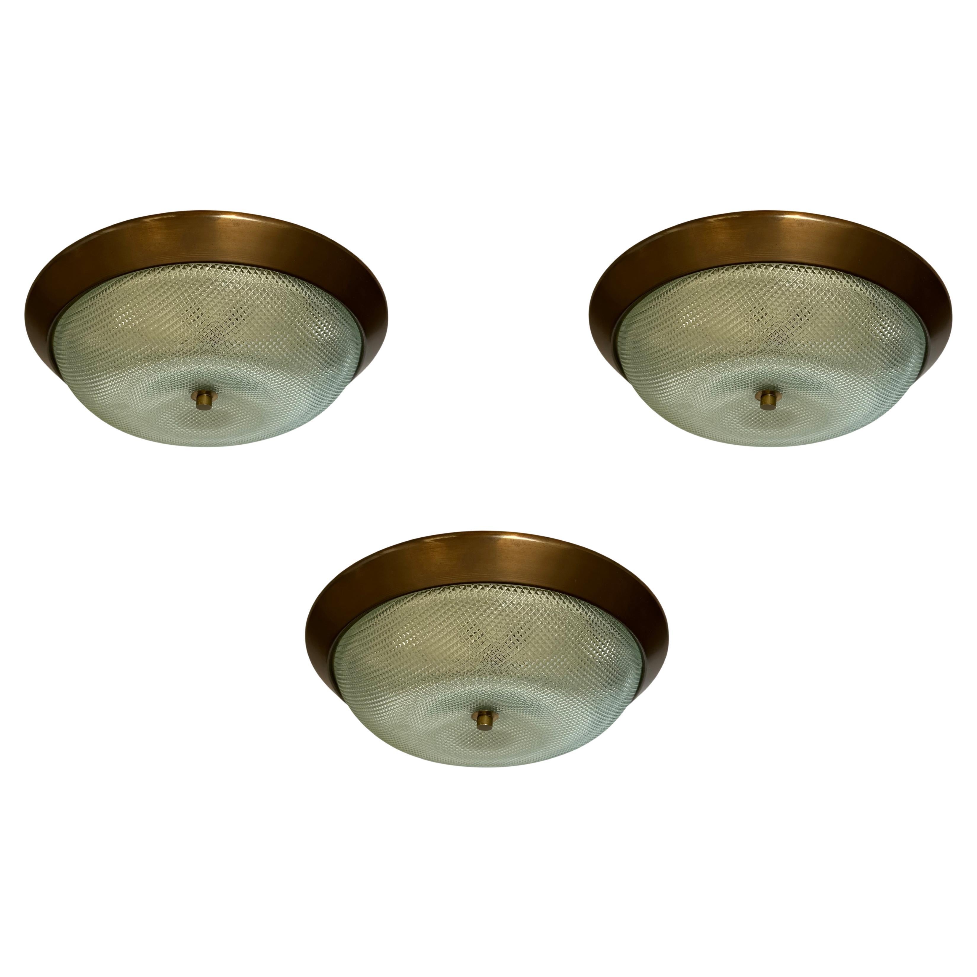 Flush Mount Ceiling Lights, Italy 1960s