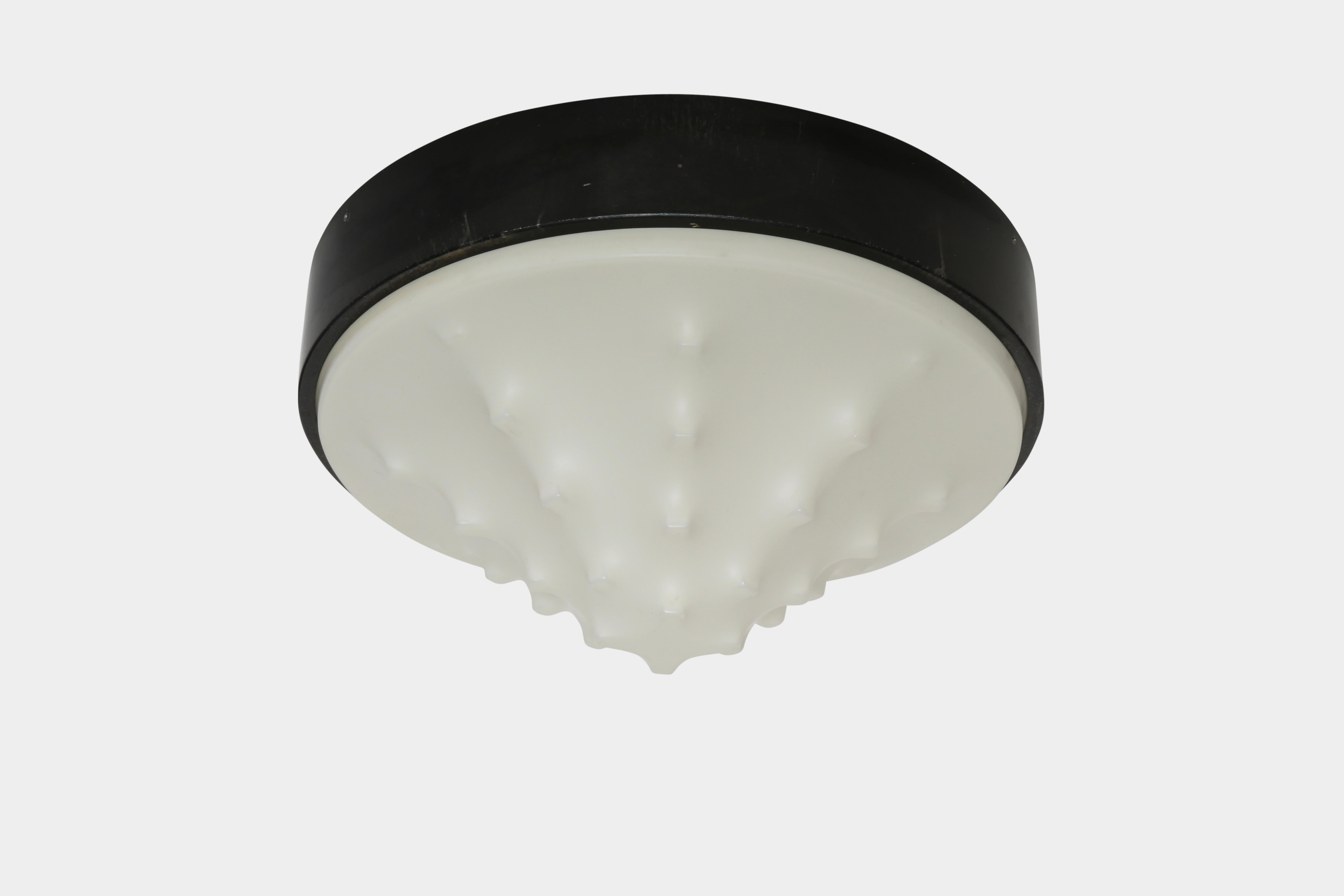 Mid-Century Modern Flush Mount Ceiling Lights Large, a Pair For Sale