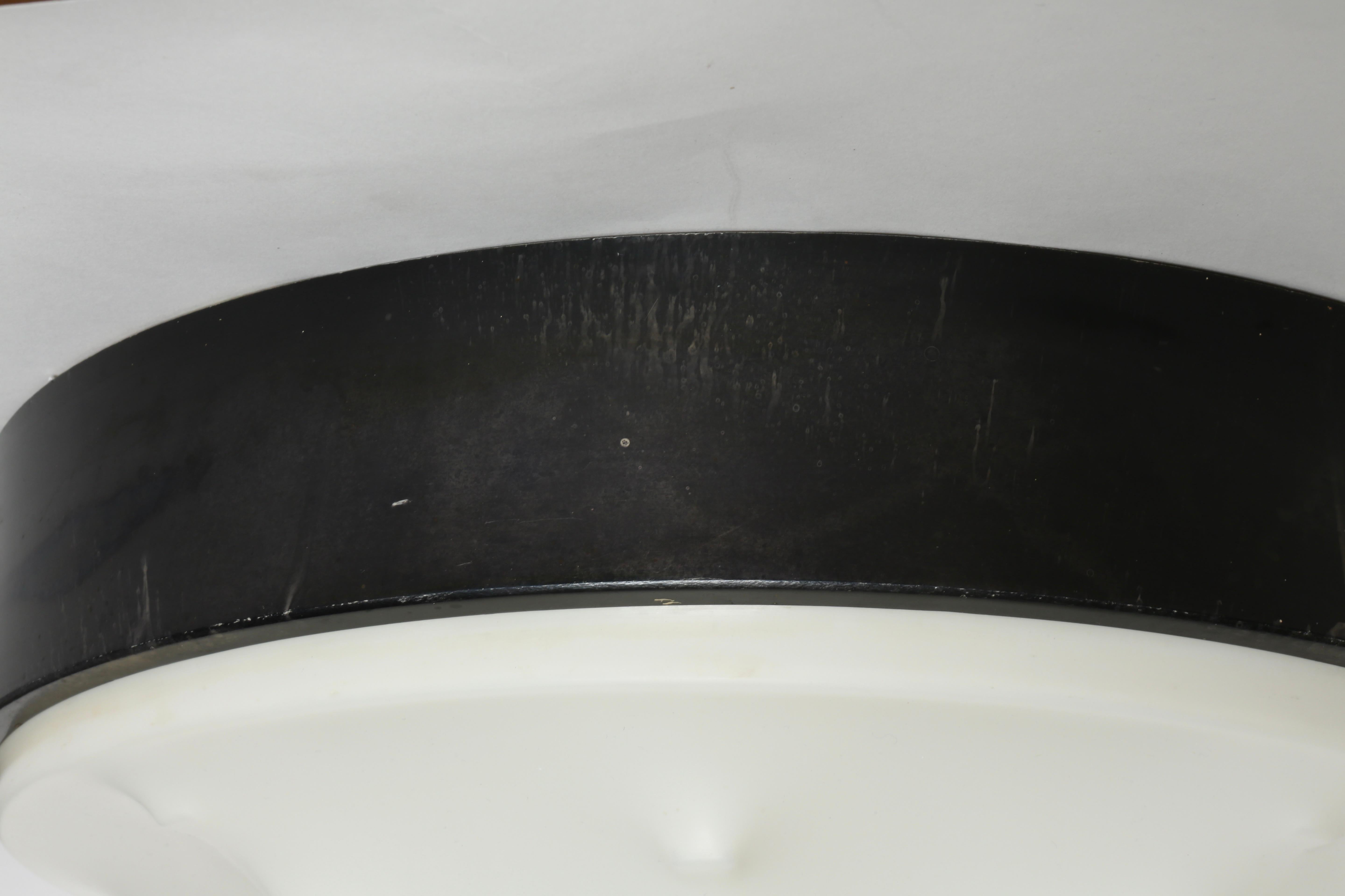 Plastic Flush Mount Ceiling Lights Large, a Pair For Sale