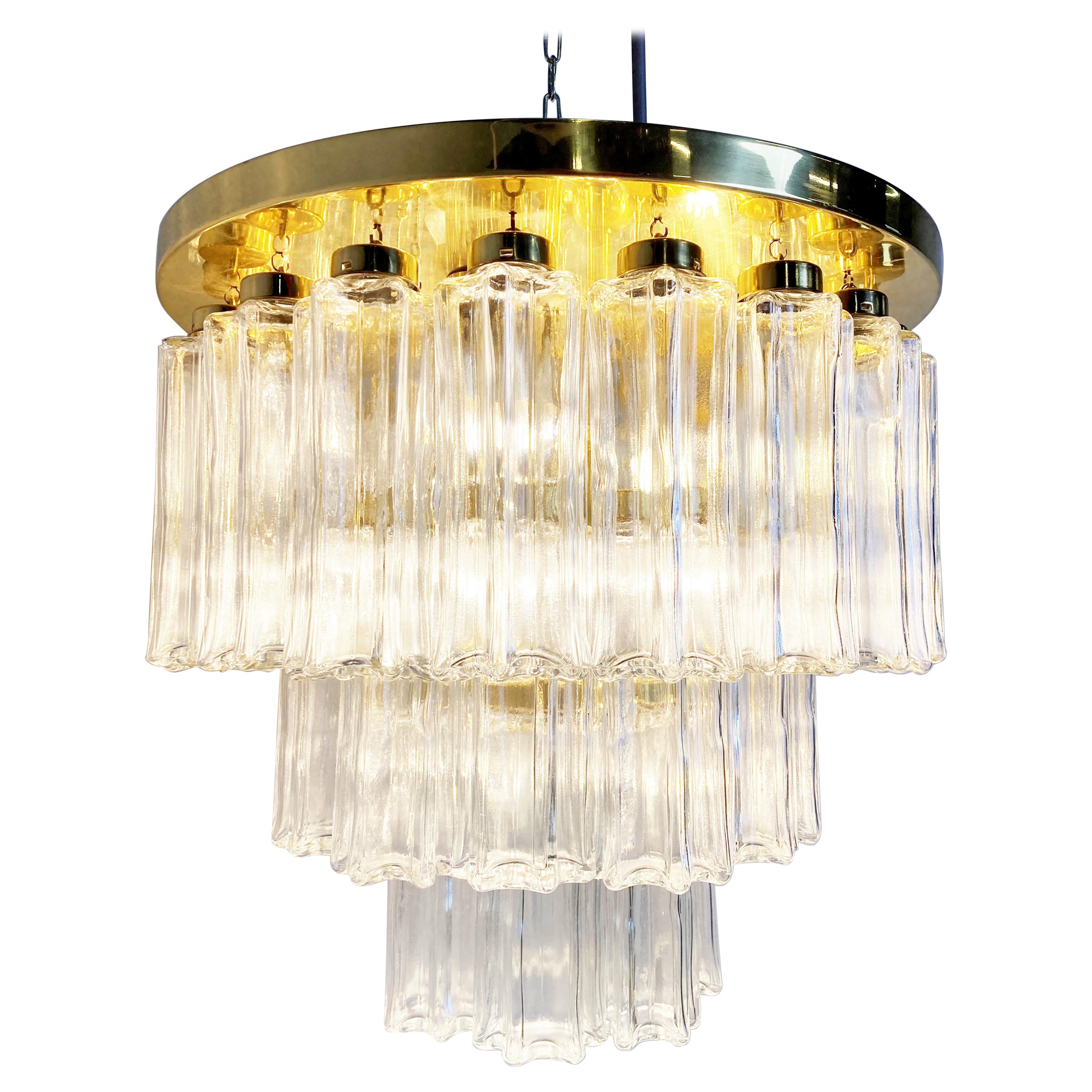 Lustre encastré de Glashütte Limburg, 1970