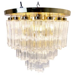 Flush Mount Chandelier by Glashütte Limburg, 1970s