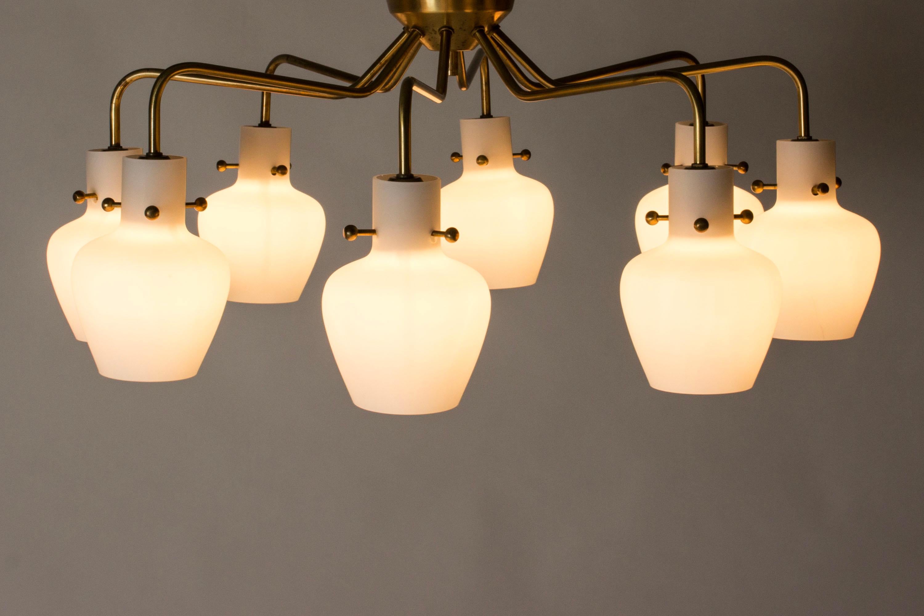 Lámpara de techo de Hans Bergström, Ateljé Lyktan, Suecia, años 50 Escandinavo moderno en venta