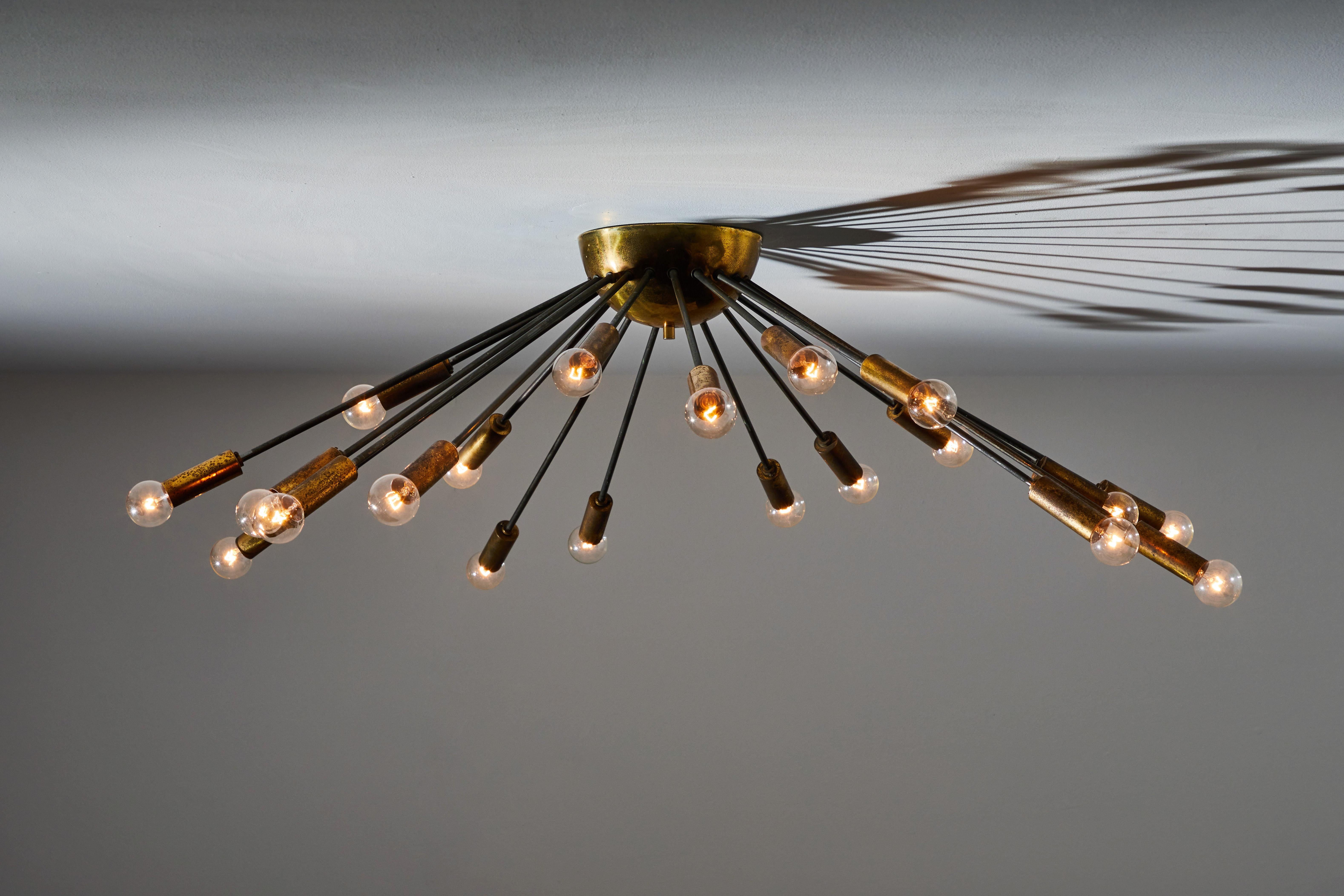 Mid-Century Modern Flush Mount Ceiling Light by Stilnovo