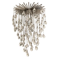 Flush Mount Chandelier by Zero Quattro with Glass Spheres