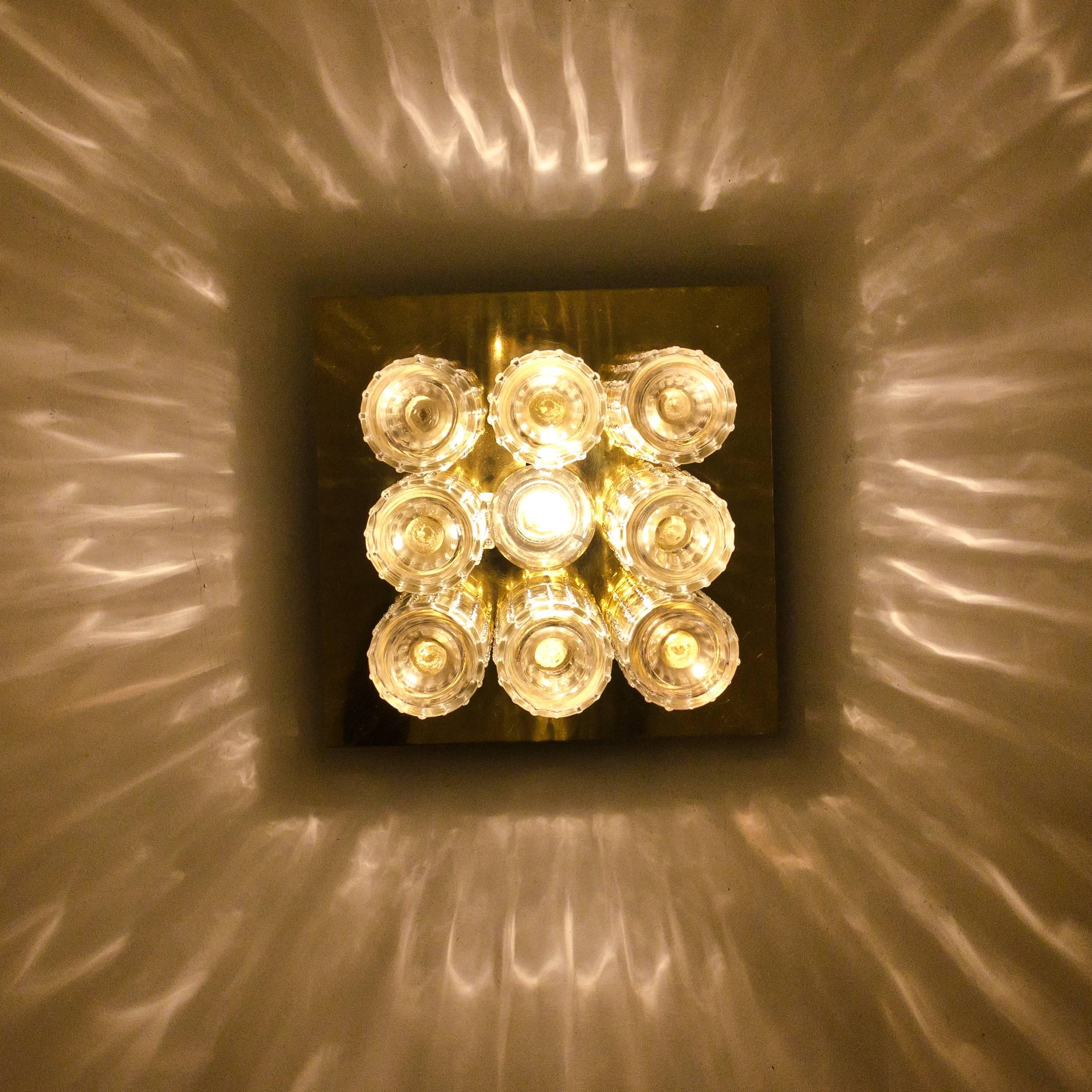 Lampadario a incasso Glashutte Limburg di Boris Tabacoff, 1970 in vendita 1