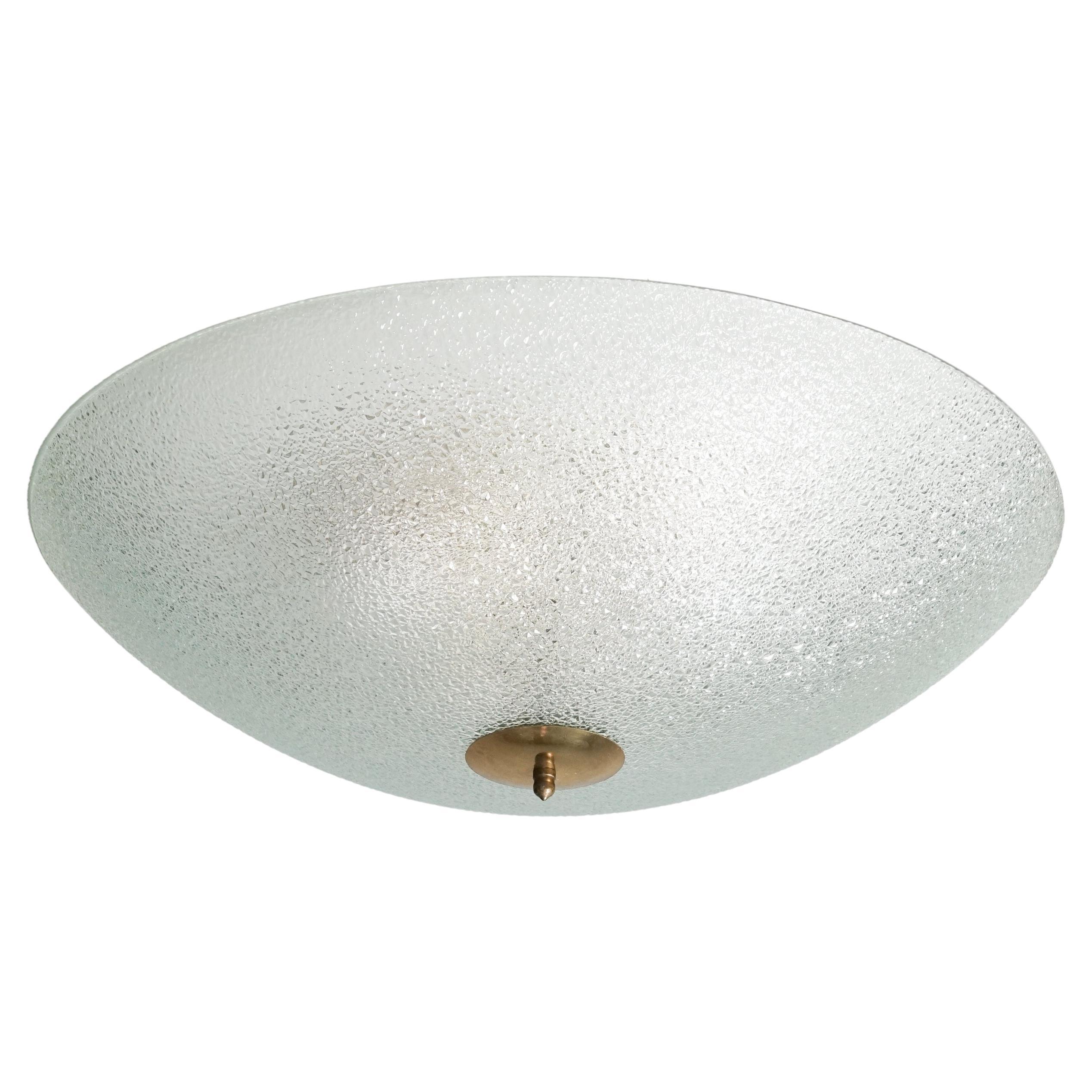 Flush Mount, Frosted Glass, Lasipaino Oy, 1960s  For Sale