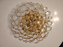 Flush Mount Gilded Chandelier by Palwa