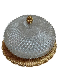Montaje empotrado Base chapada en oro, Glashütte Limburg Estilo Hollywood Regency Años 60